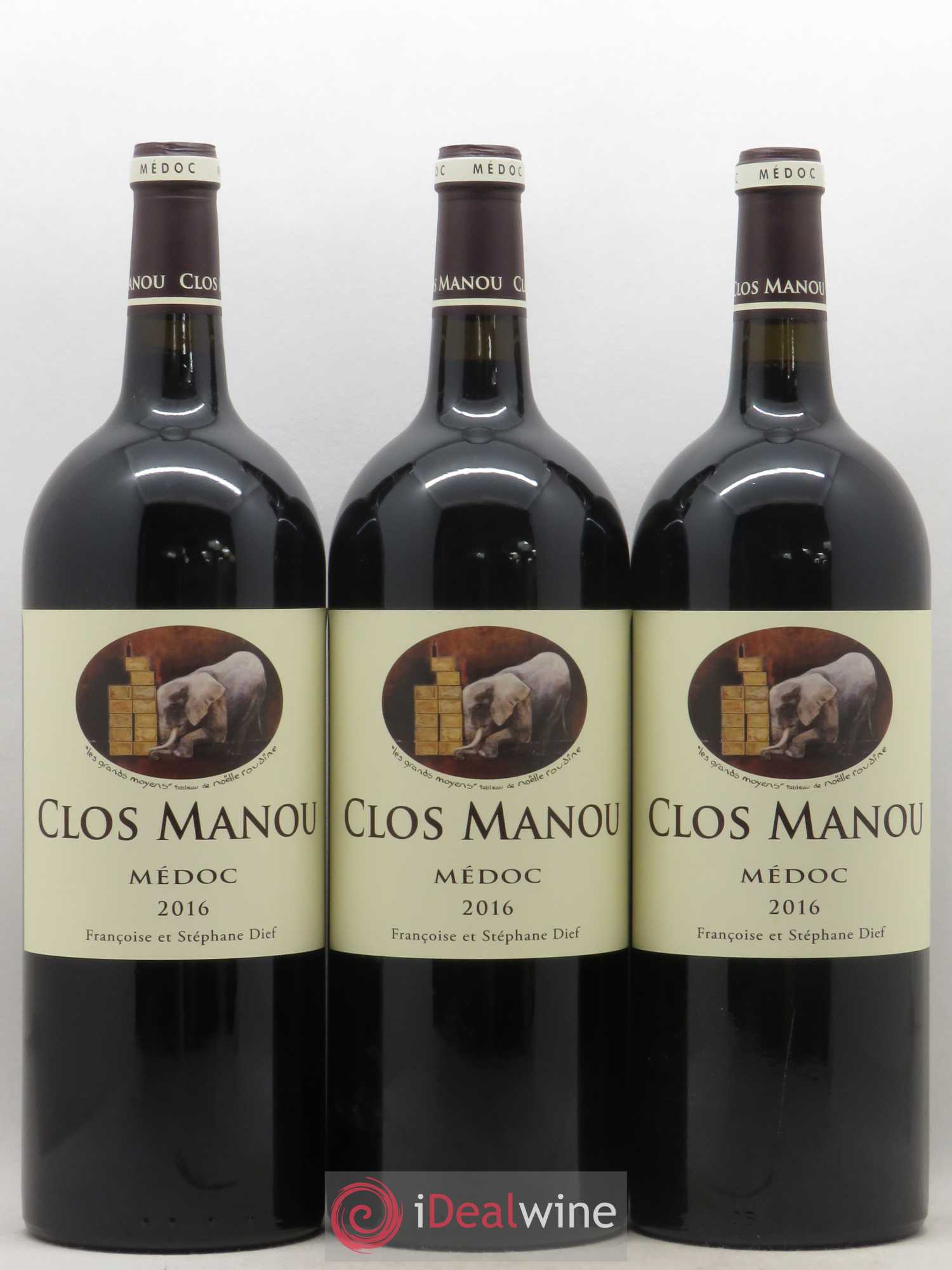 Clos Manou 2016 - Lot de 3 magnums - 0