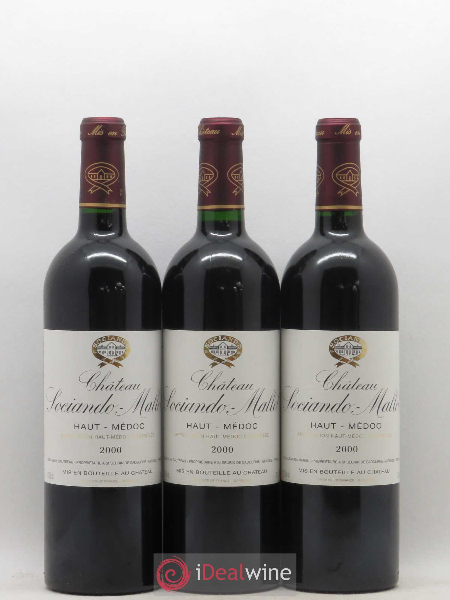 Château Sociando Mallet 2000 - Lot de 12 bouteilles - 2