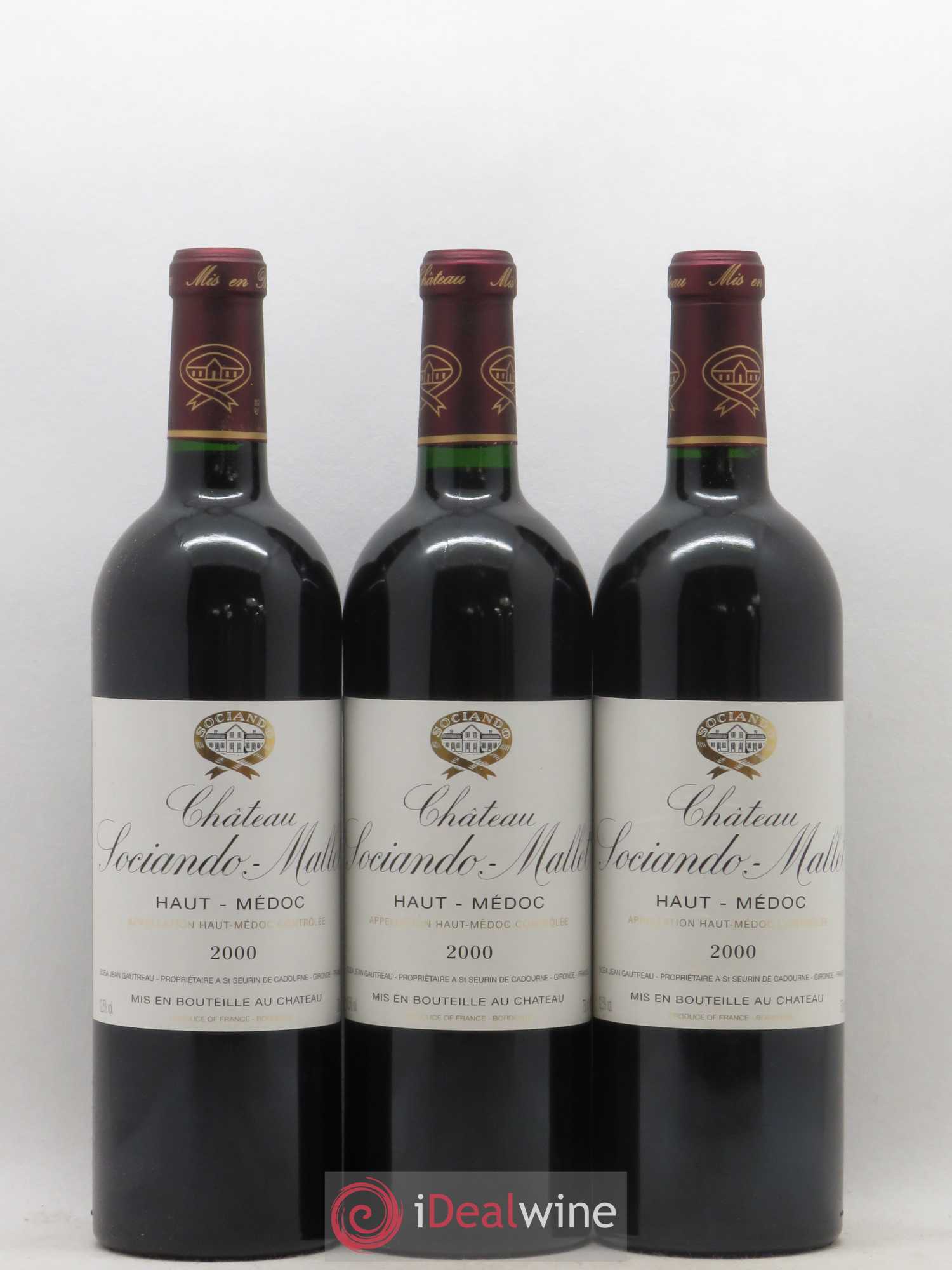 Château Sociando Mallet 2000 - Lot de 12 bouteilles - 3