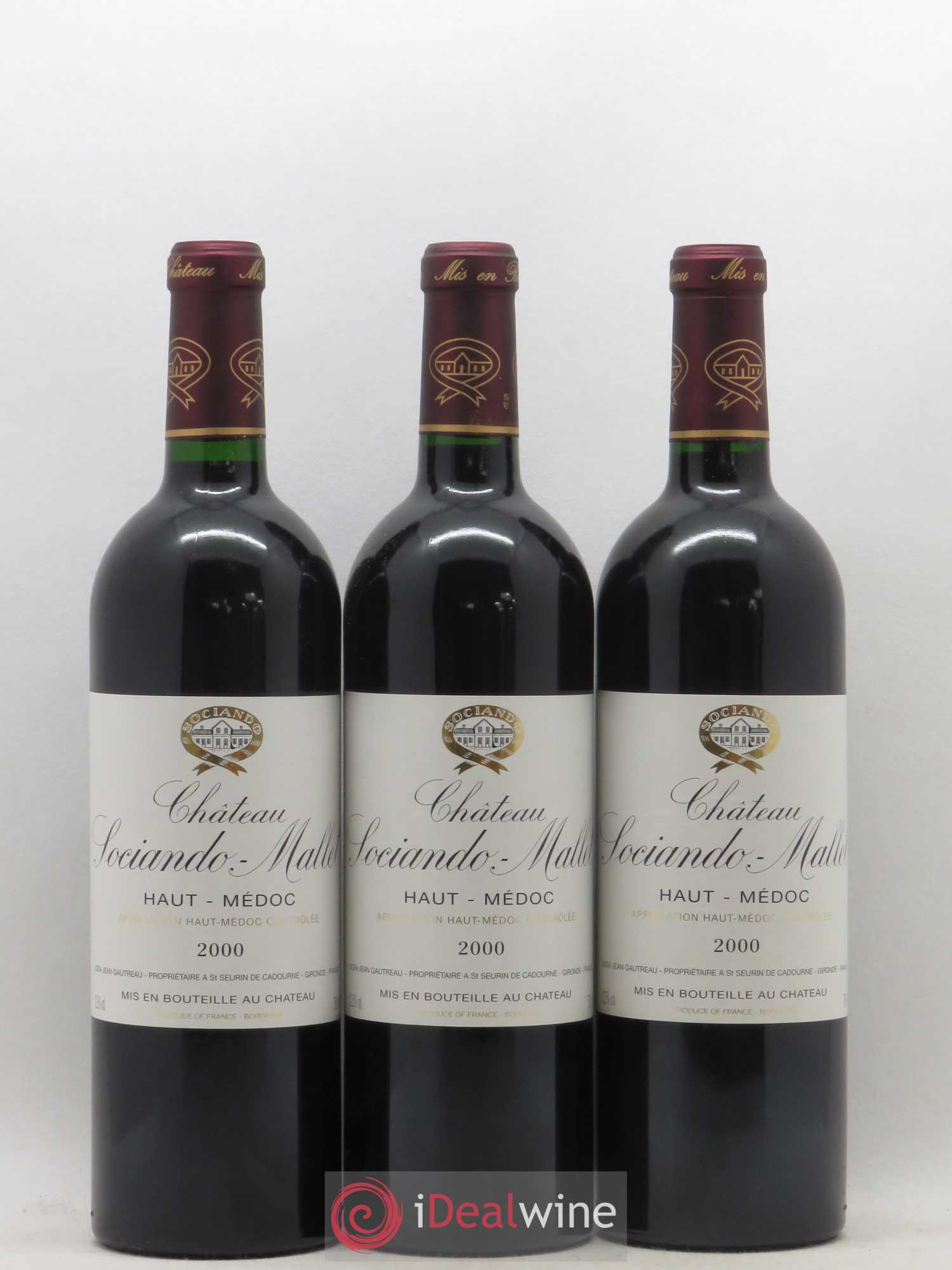 Château Sociando Mallet 2000 - Lot de 12 bouteilles - 4