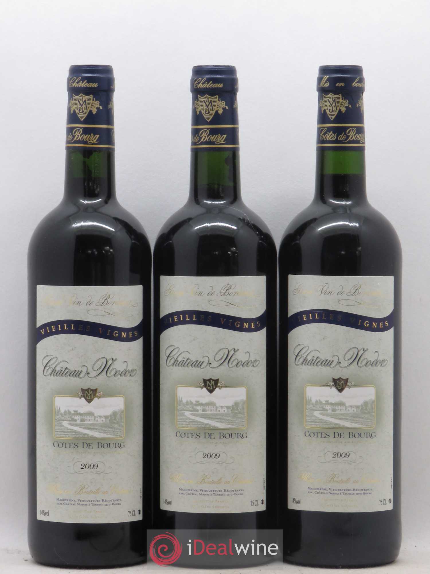 Côtes de Bourg Vieilles Vignes Château Nodoz 2009 - Posten von 12 Flaschen - 1