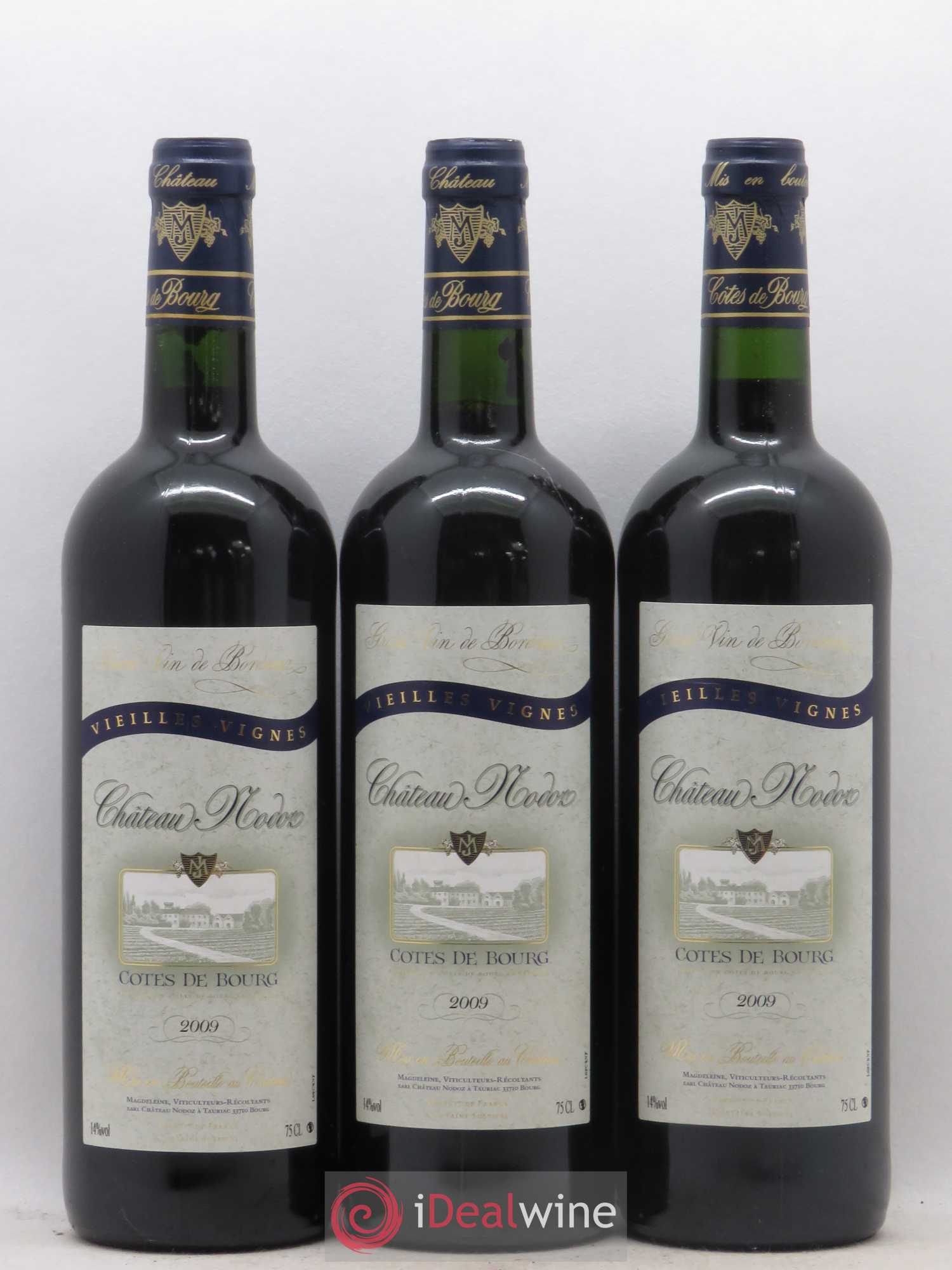 Côtes de Bourg Vieilles Vignes Château Nodoz 2009 - Posten von 12 Flaschen - 2