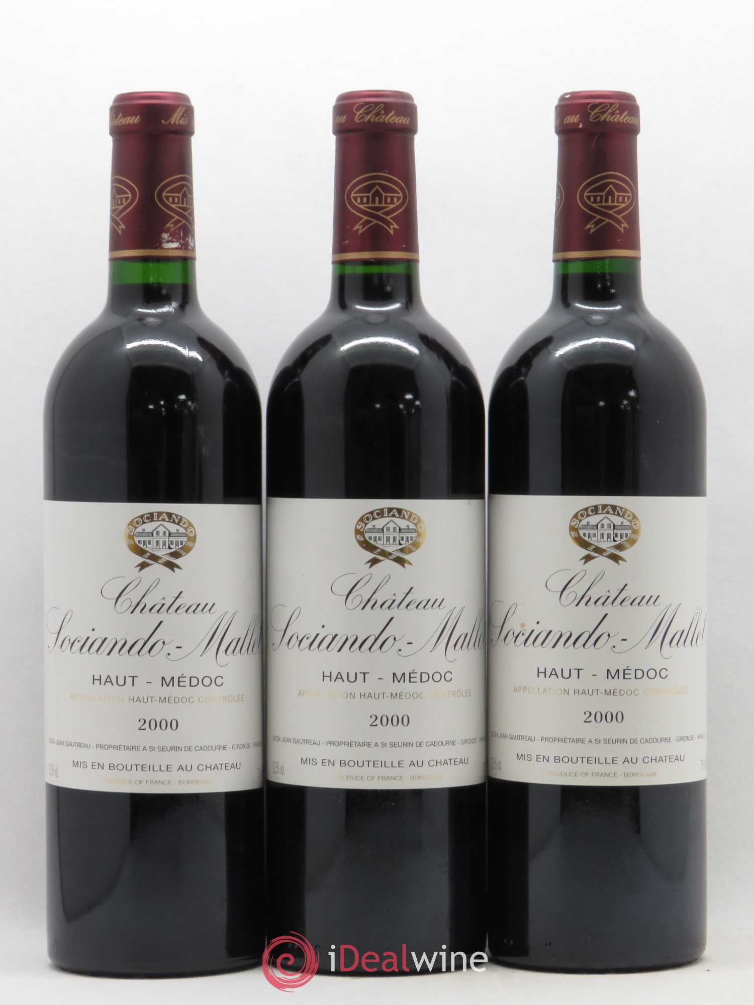 Château Sociando Mallet 2000 - Lot de 12 bouteilles - 2