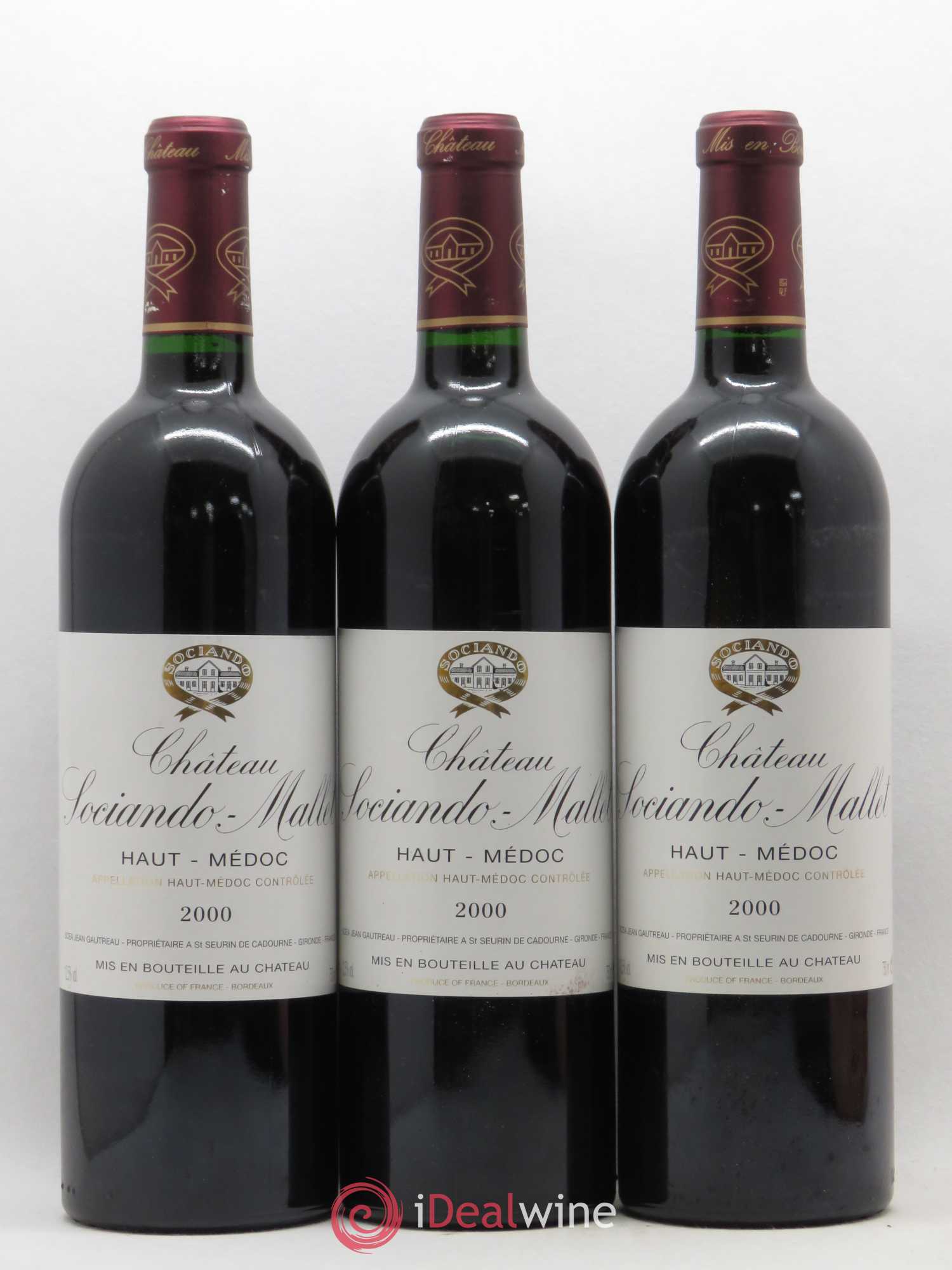 Château Sociando Mallet 2000 - Lot de 12 bouteilles - 3