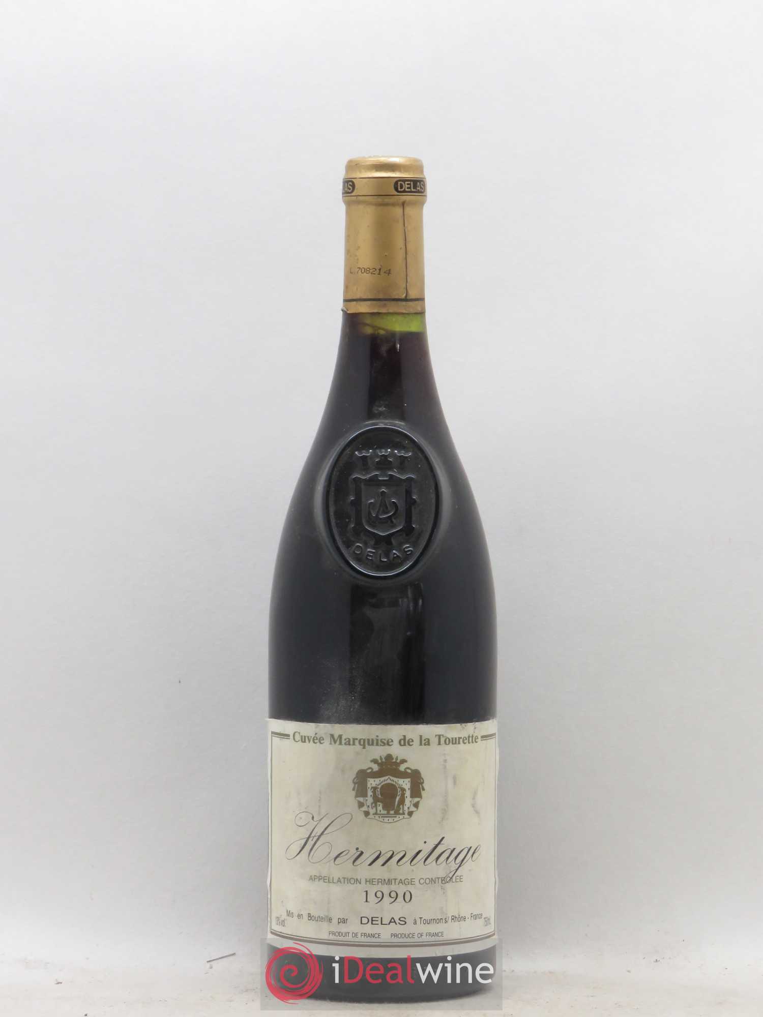 Hermitage Marquise de la Tourette Delas Frères 1990 - Lot de 1 bouteille - 0