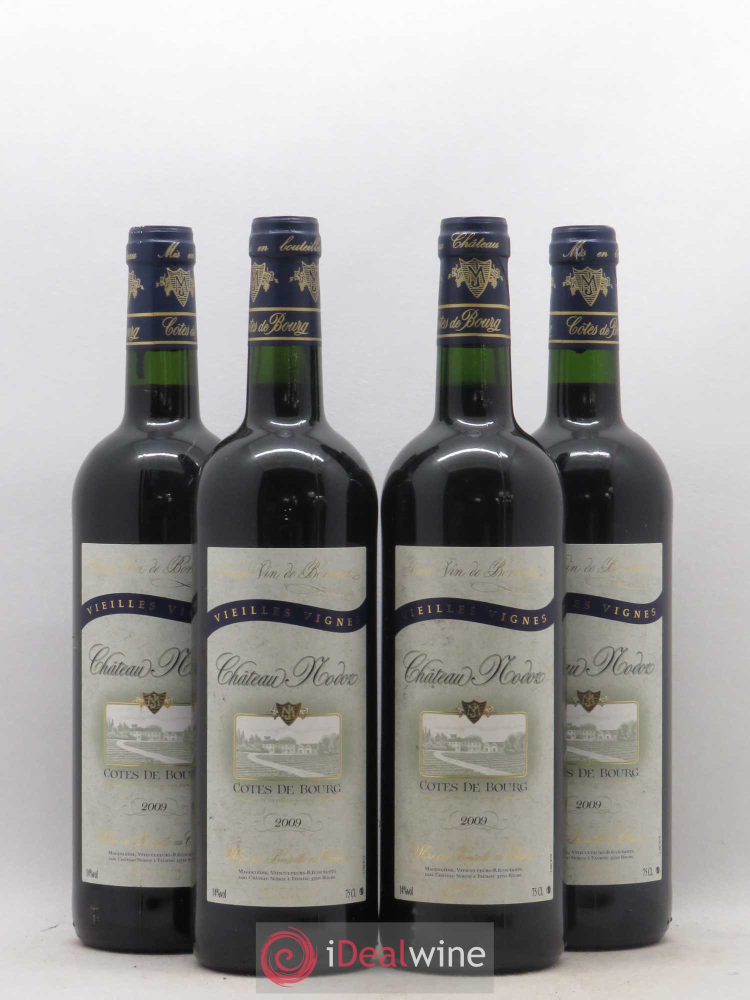 Côtes de Bourg Vieilles Vignes Château Nodoz 2009 - Posten von 4 Flaschen - 0