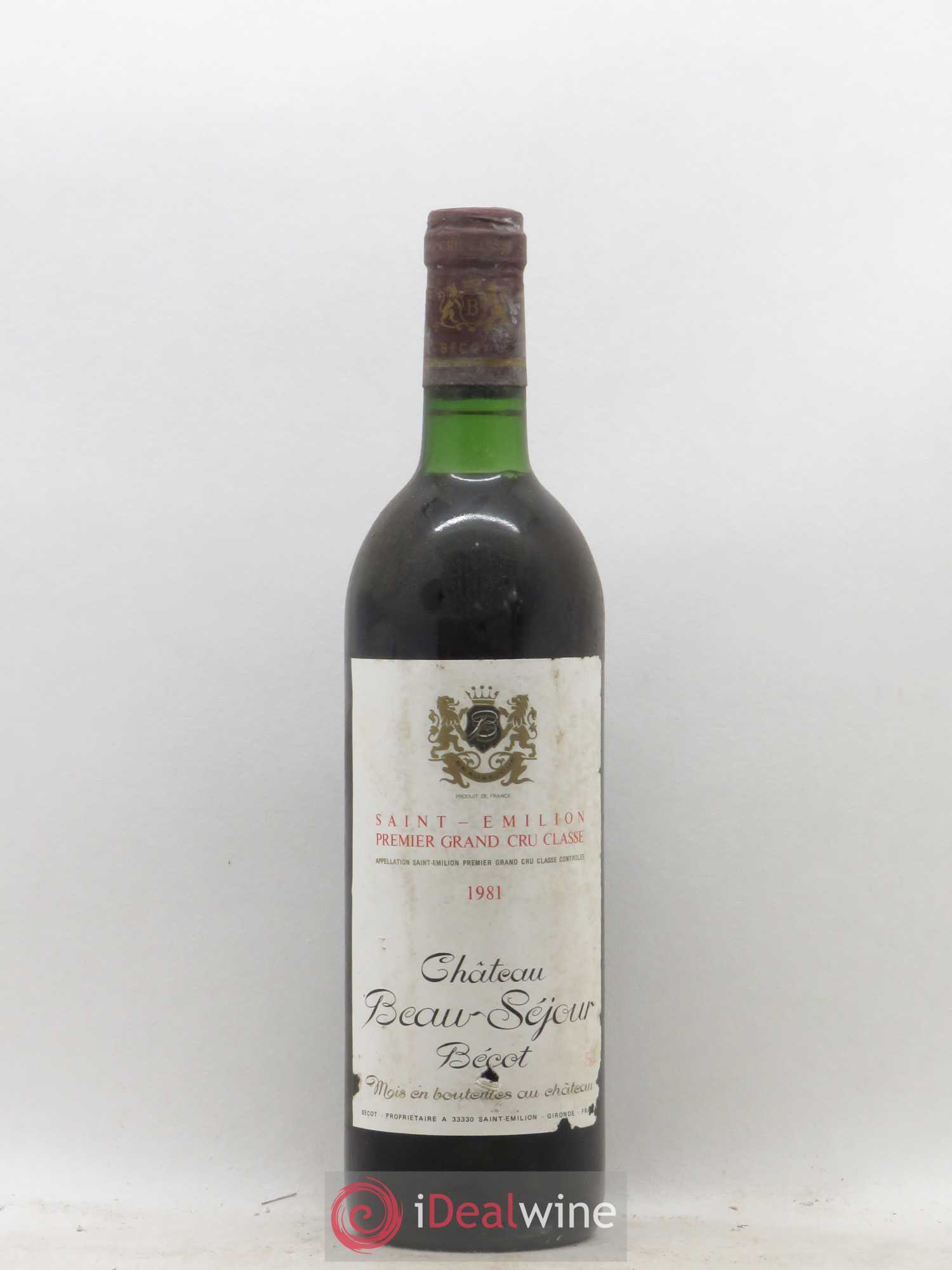 Château Beau-Séjour Bécot 1er Grand Cru Classé B 1981 - Lot de 1 bouteille - 0