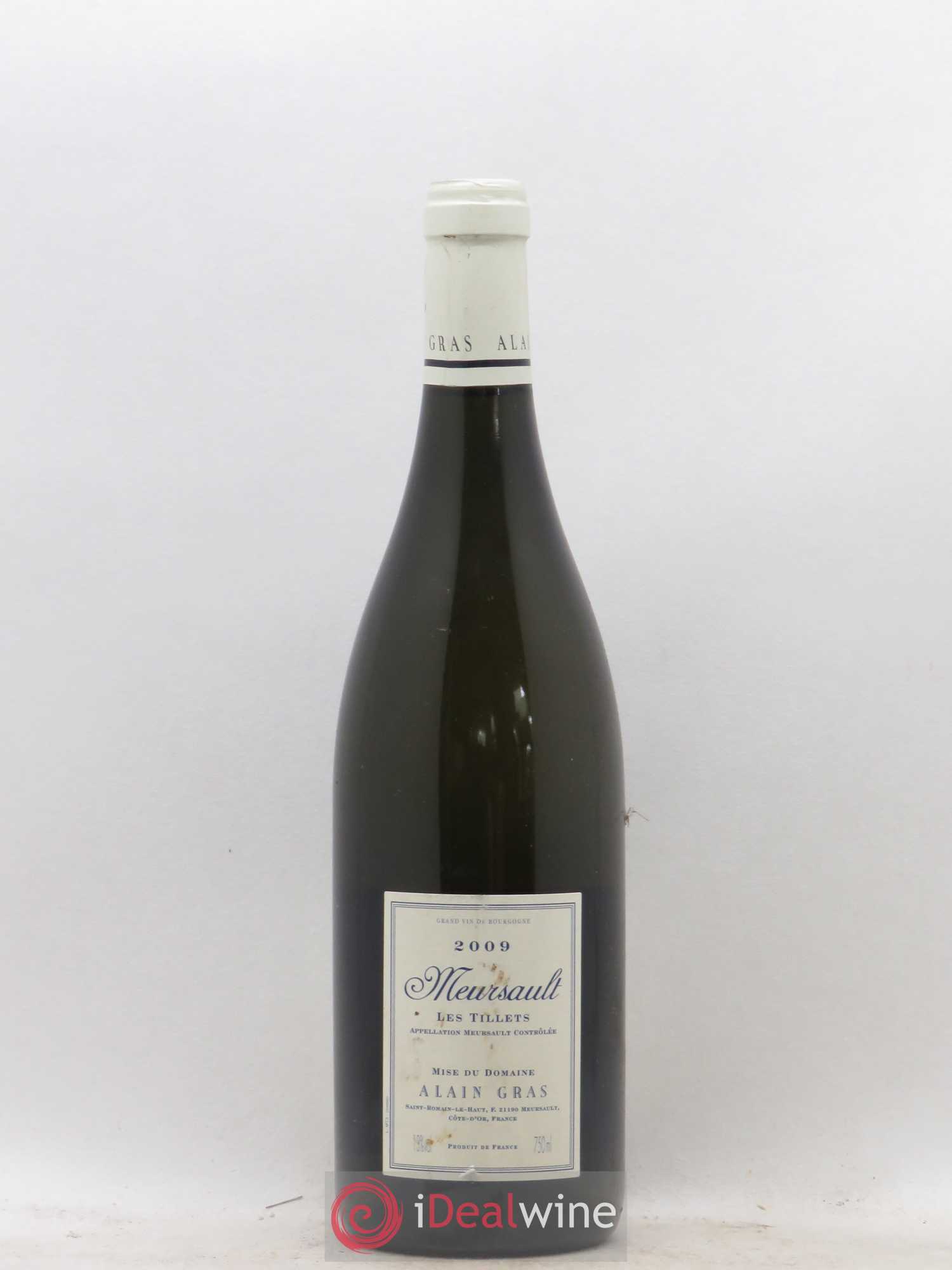 Meursault Les Tillets Alain Gras 2009 - Lot de 1 bouteille - 1