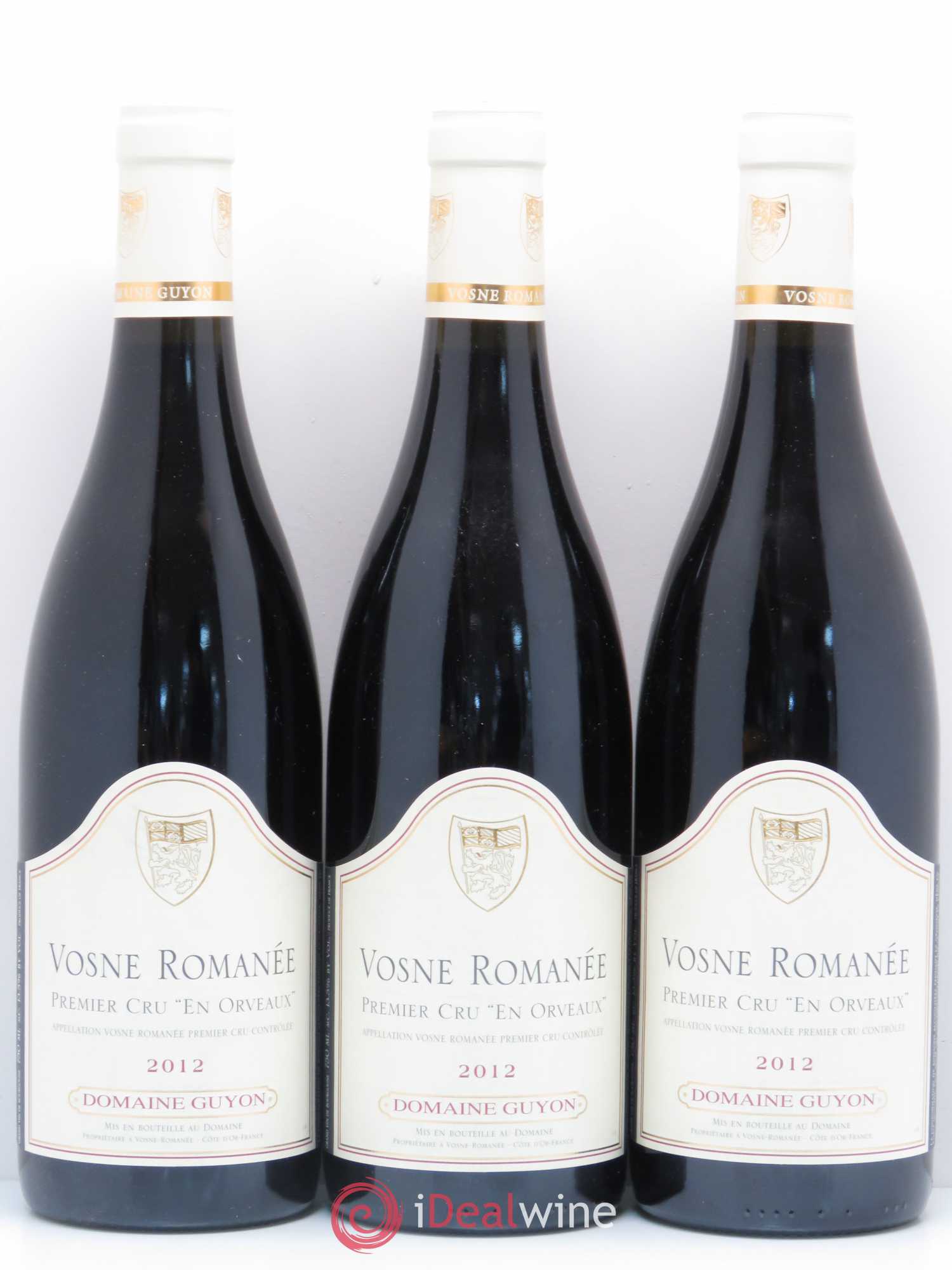 Vosne-Romanée 1er Cru En Orveaux Domaine Guyon 2012 - Posten von 3 Flaschen - 0