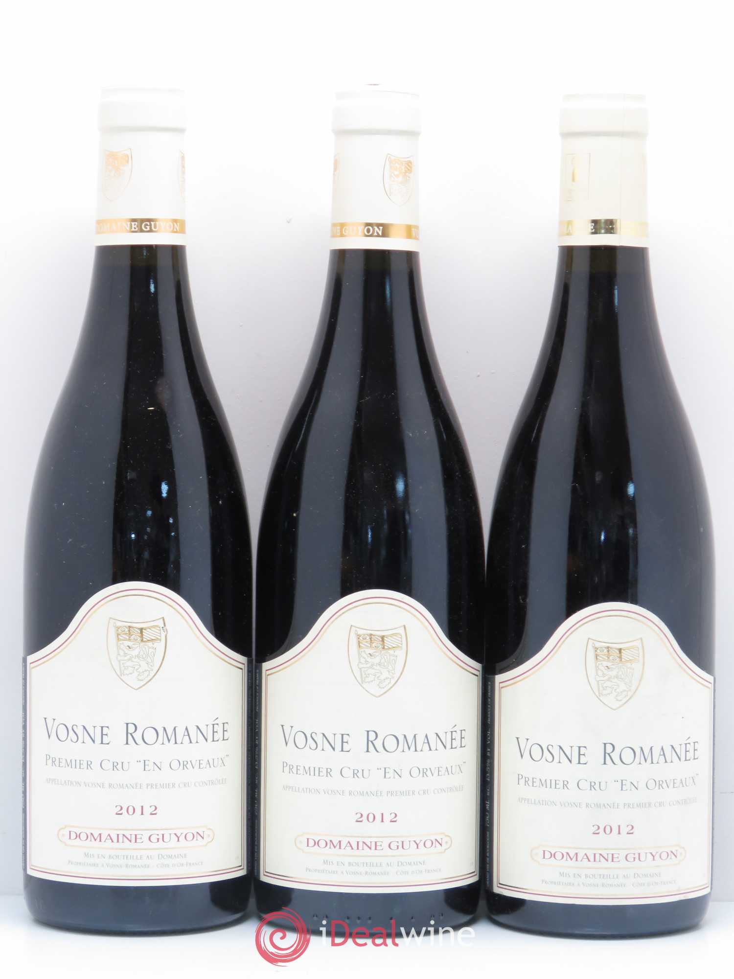 Vosne-Romanée 1er Cru En Orveaux Domaine Guyon 2012 - Posten von 3 Flaschen - 0