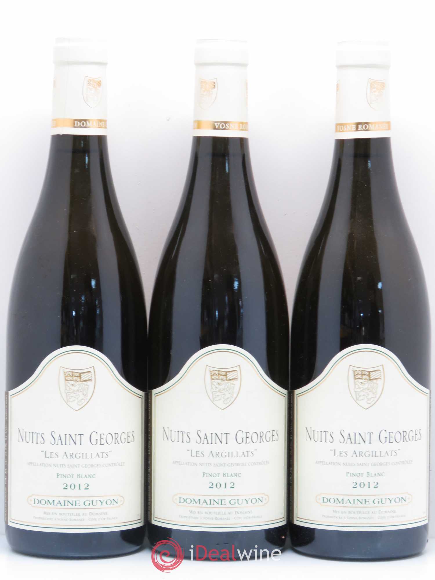 Nuits-Saint-Georges Cuvée Les Argillats Domaine Guyon 2012 - Posten von 3 Flaschen - 0