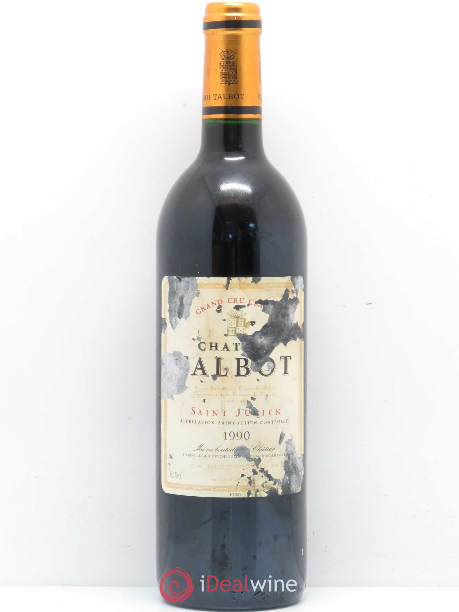 Château Talbot 4ème Grand Cru Classé 1990 - Lot de 1 bouteille - 0