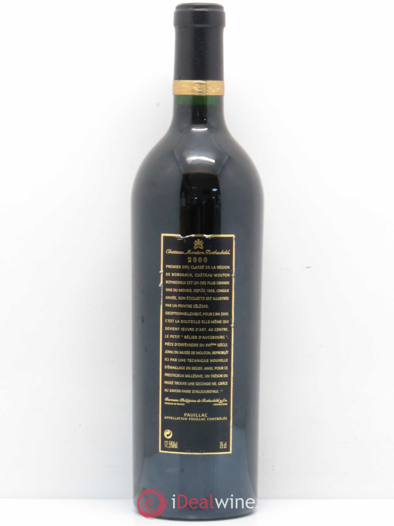 Château Mouton Rothschild 1er Grand Cru Classé 2000 - Lot de 1 bouteille - 1