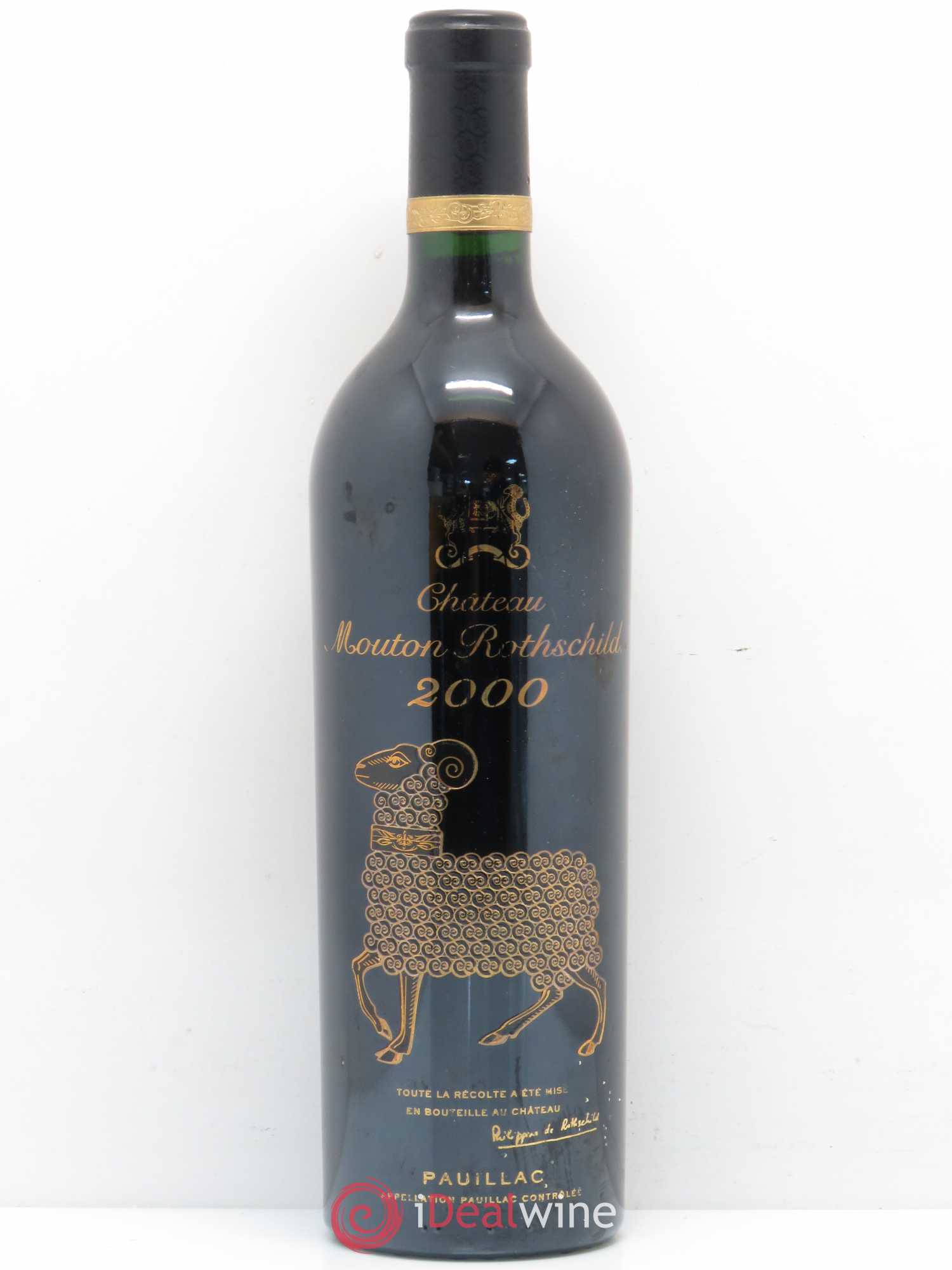 Château Mouton Rothschild 1er Grand Cru Classé 2000 - Lot de 1 bouteille - 0