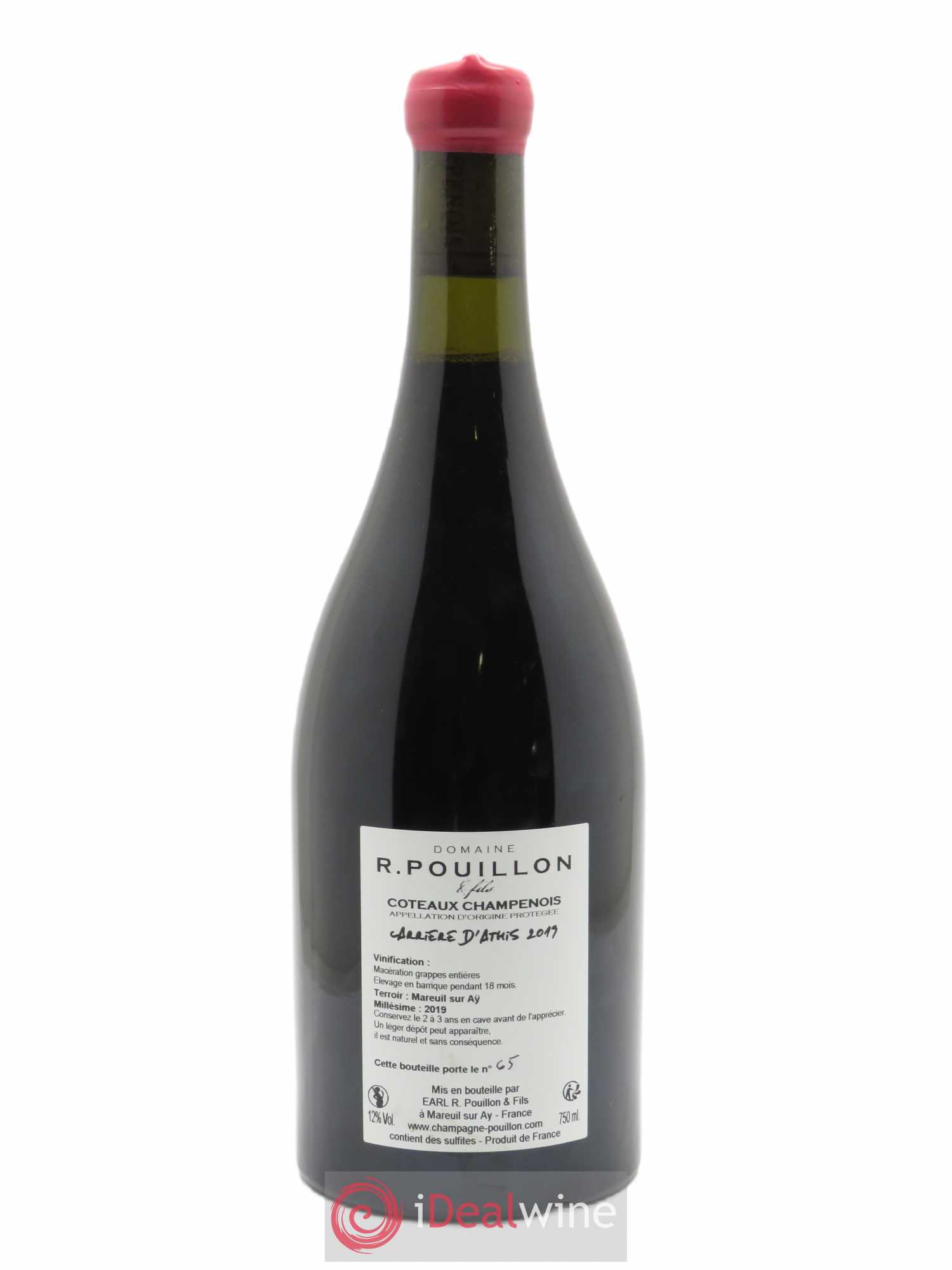 Mareuil Carrière d'Athis R. Pouillon & fils 2019 - Lot de 1 bouteille - 1