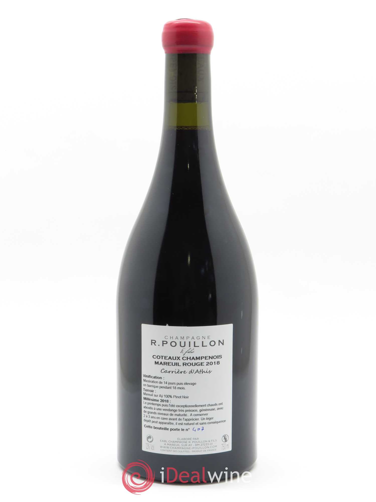 Mareuil Carrière d'Athis R. Pouillon & fils 2018 - Lot de 1 bouteille - 1