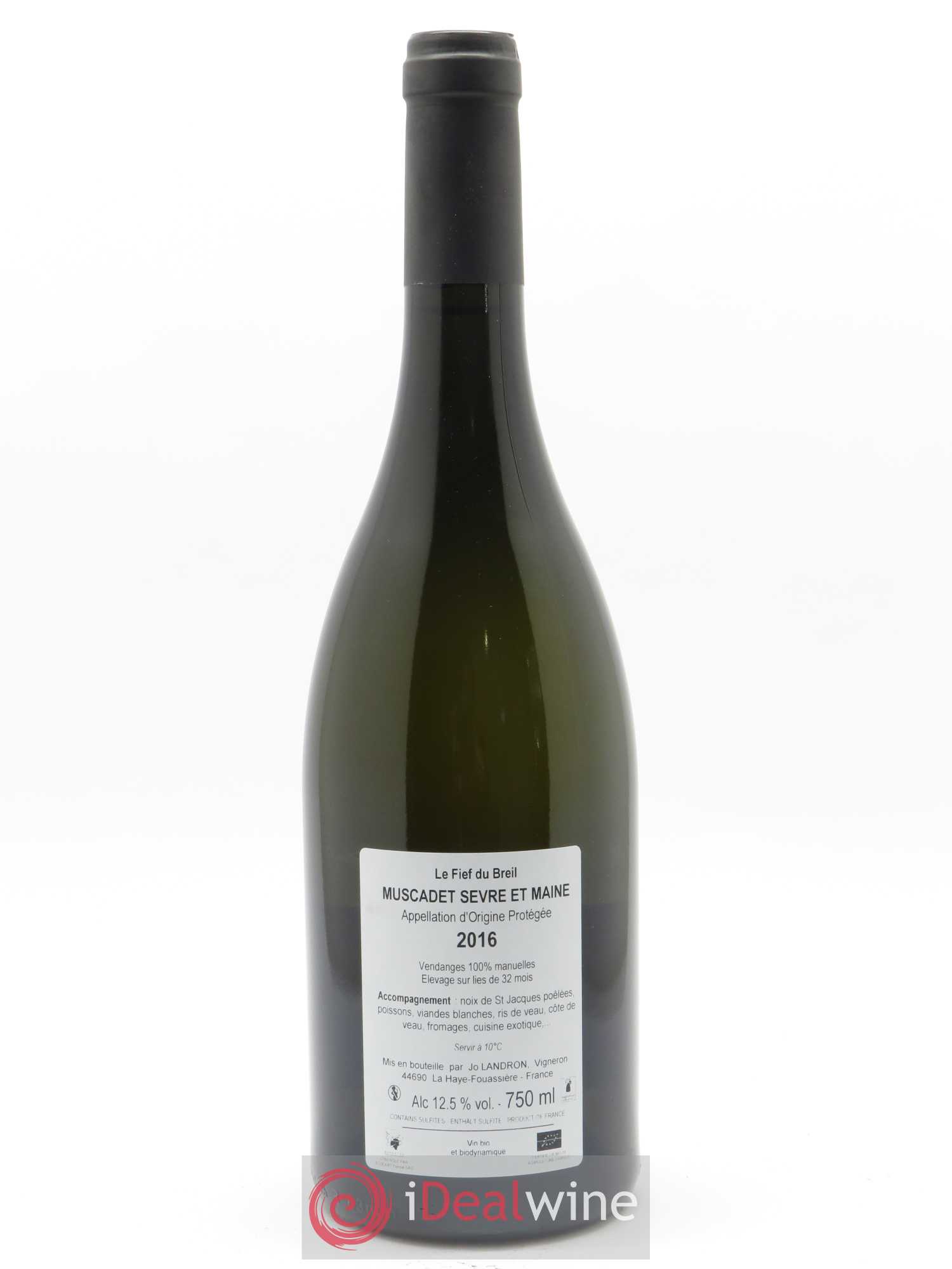 Muscadet-Sèvre-et-Maine Le Fief du Breil Jo Landron 2016 - Lot de 1 bouteille - 1