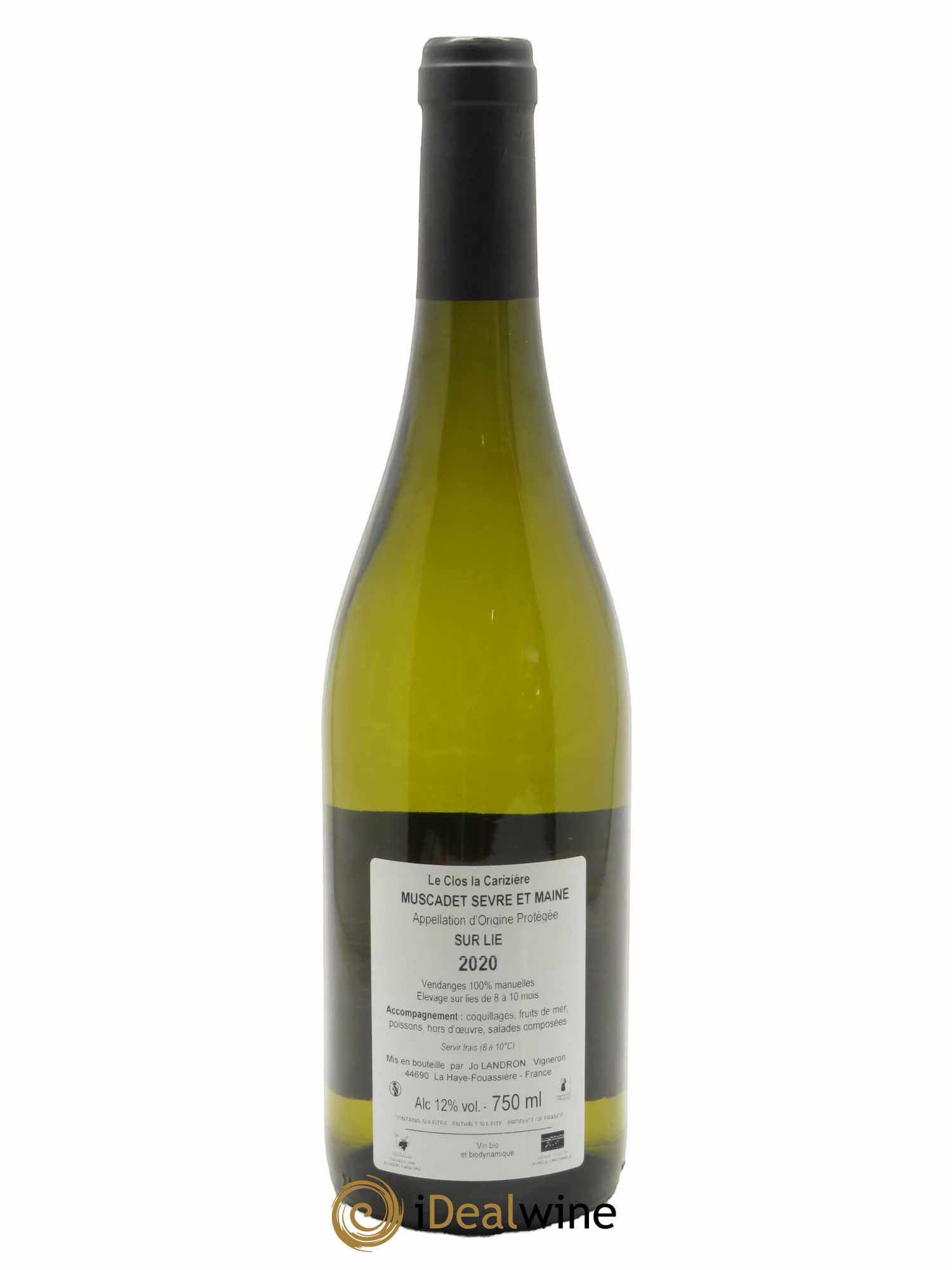 Muscadet-Sèvre-et-Maine Le Clos La Carizière Jo Landron 2020 - Lot de 1 bouteille - 1
