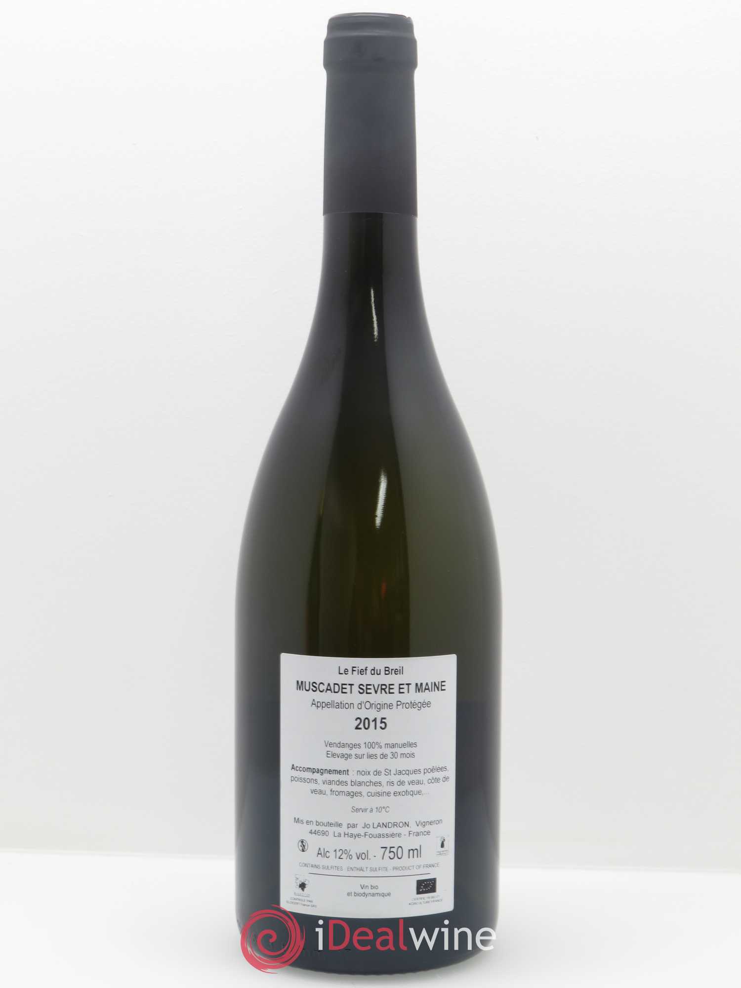 Muscadet-Sèvre-et-Maine Le Fief du Breil Jo Landron 2015 - Lot de 1 bouteille - 1