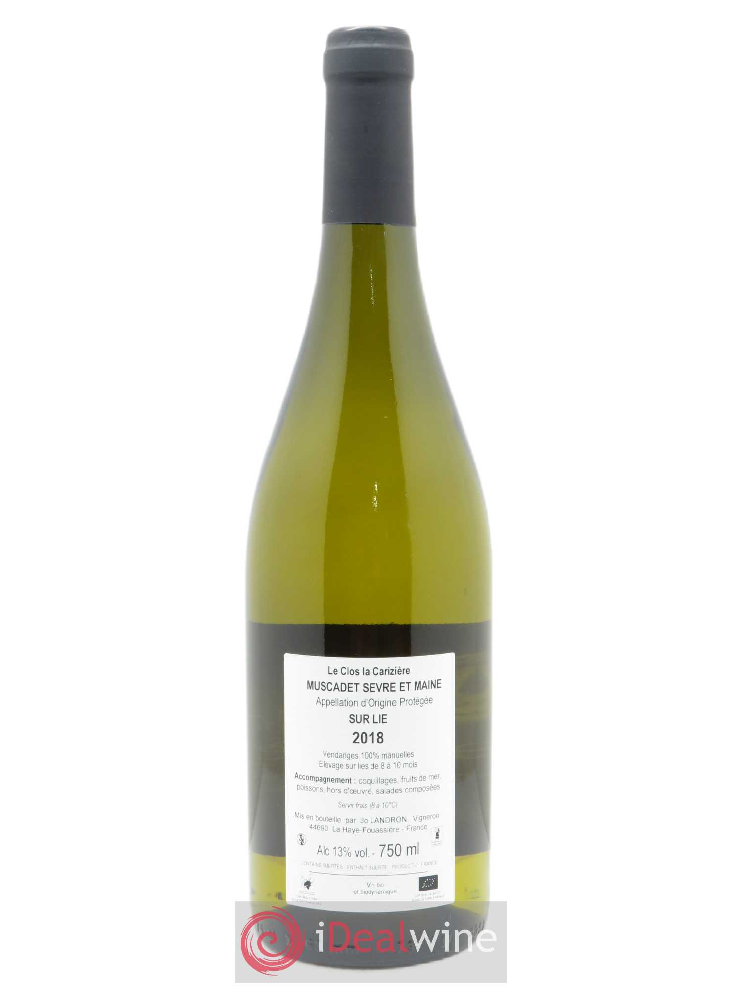 Muscadet-Sèvre-et-Maine Le Clos La Carizière Jo Landron 2018 - Lot de 1 bouteille - 1