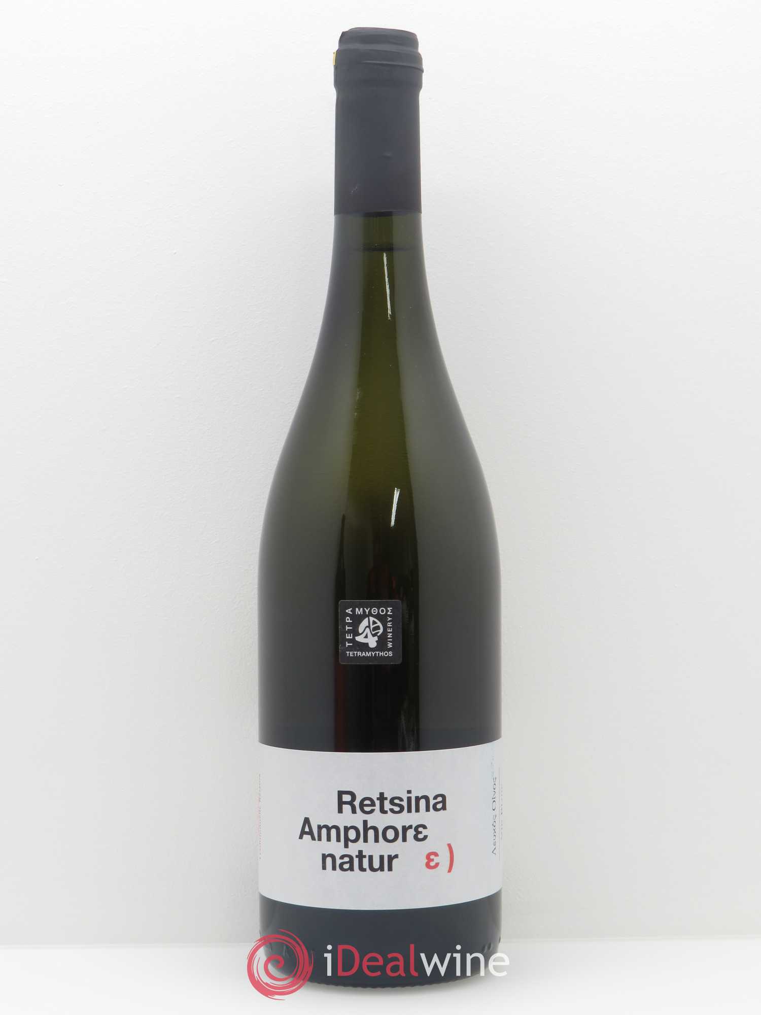 IGP Peloponèse Tetramythos Retsina Amphore Nature 2018 - Lot de 1 bouteille - 0