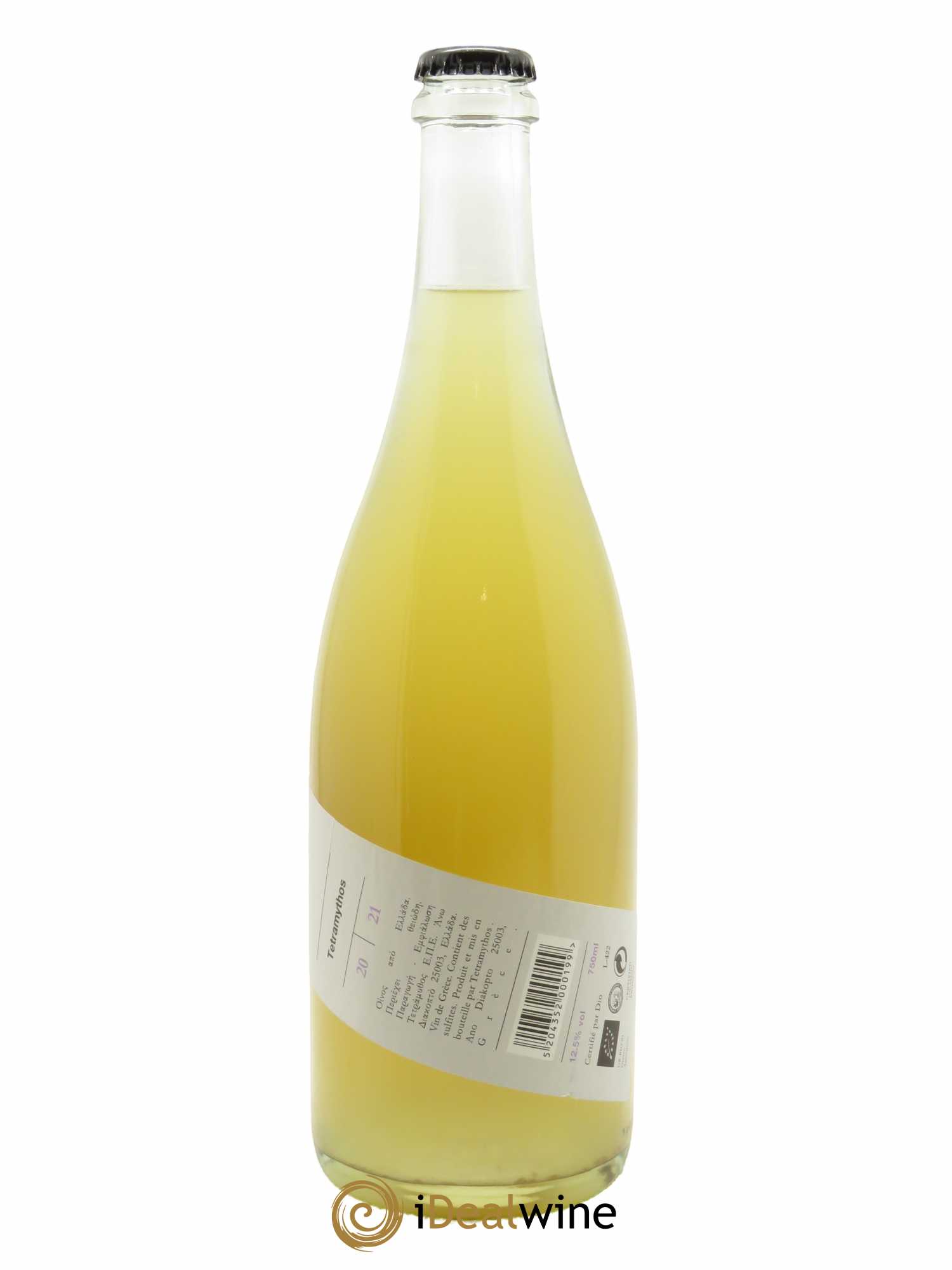 Grèce Tetramythos Roditis Pet Nat 2021 - Lot de 1 bouteille - 1