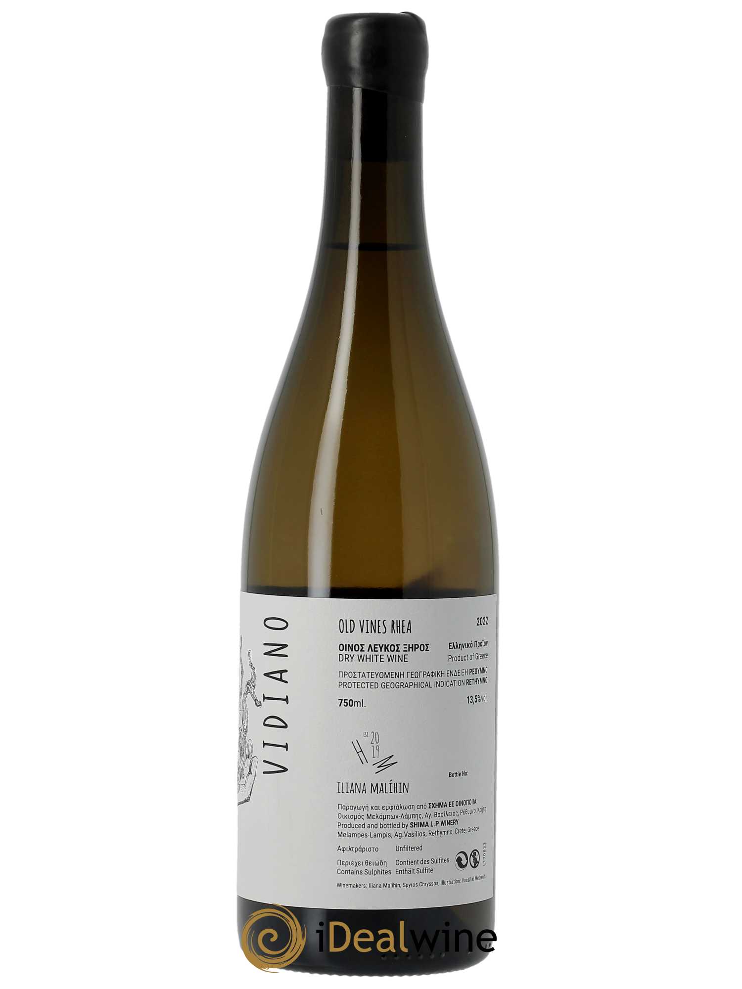 IGP Rethymnon Ilina Malihin Rhea, Vieilles Vignes 2022 - Lot of 1 bottle - 1