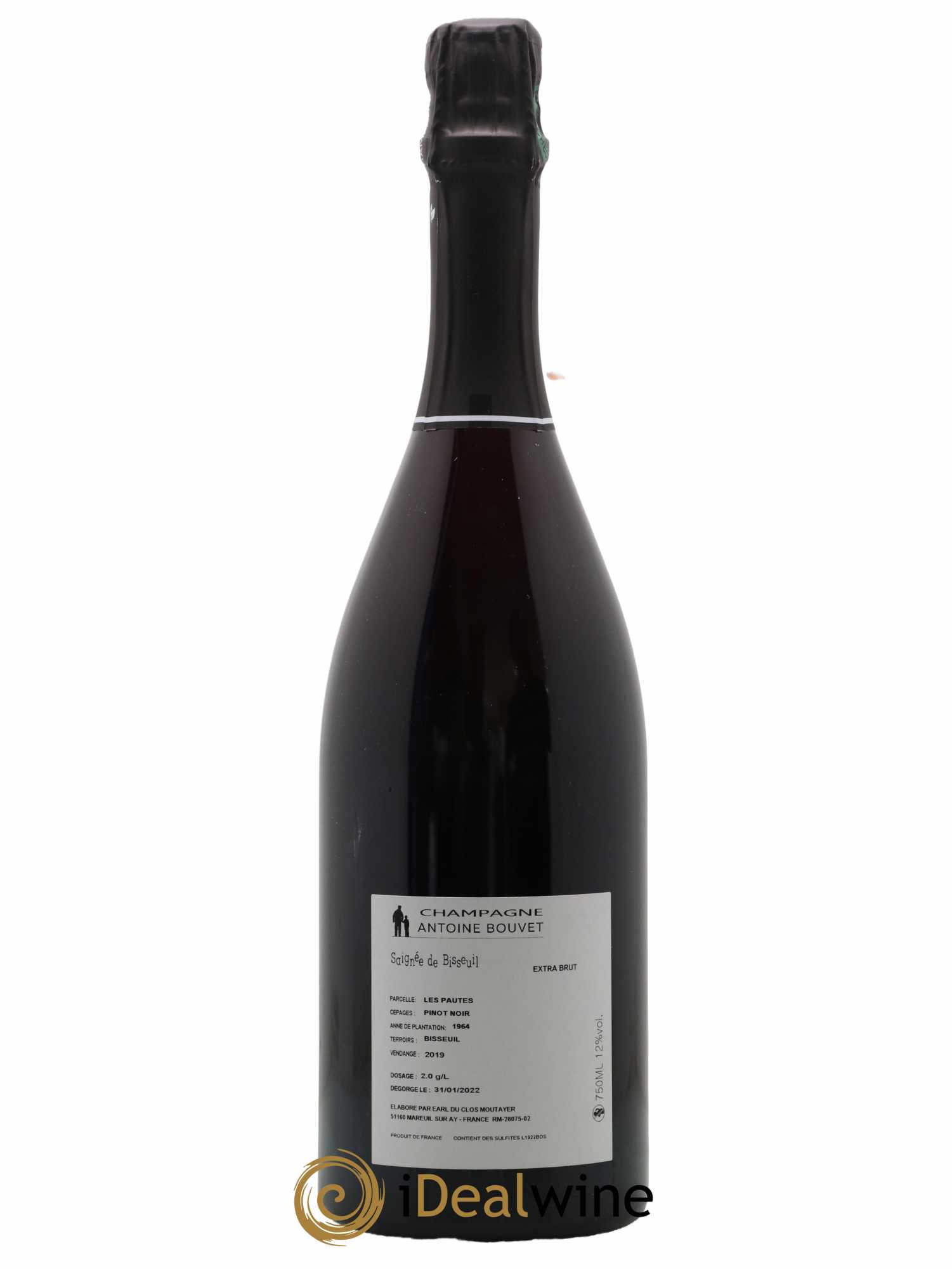 Saignée de Bisseuil les Pautes Extra-Brut Antoine Bouvet 2019 - Lot de 1 bouteille - 1