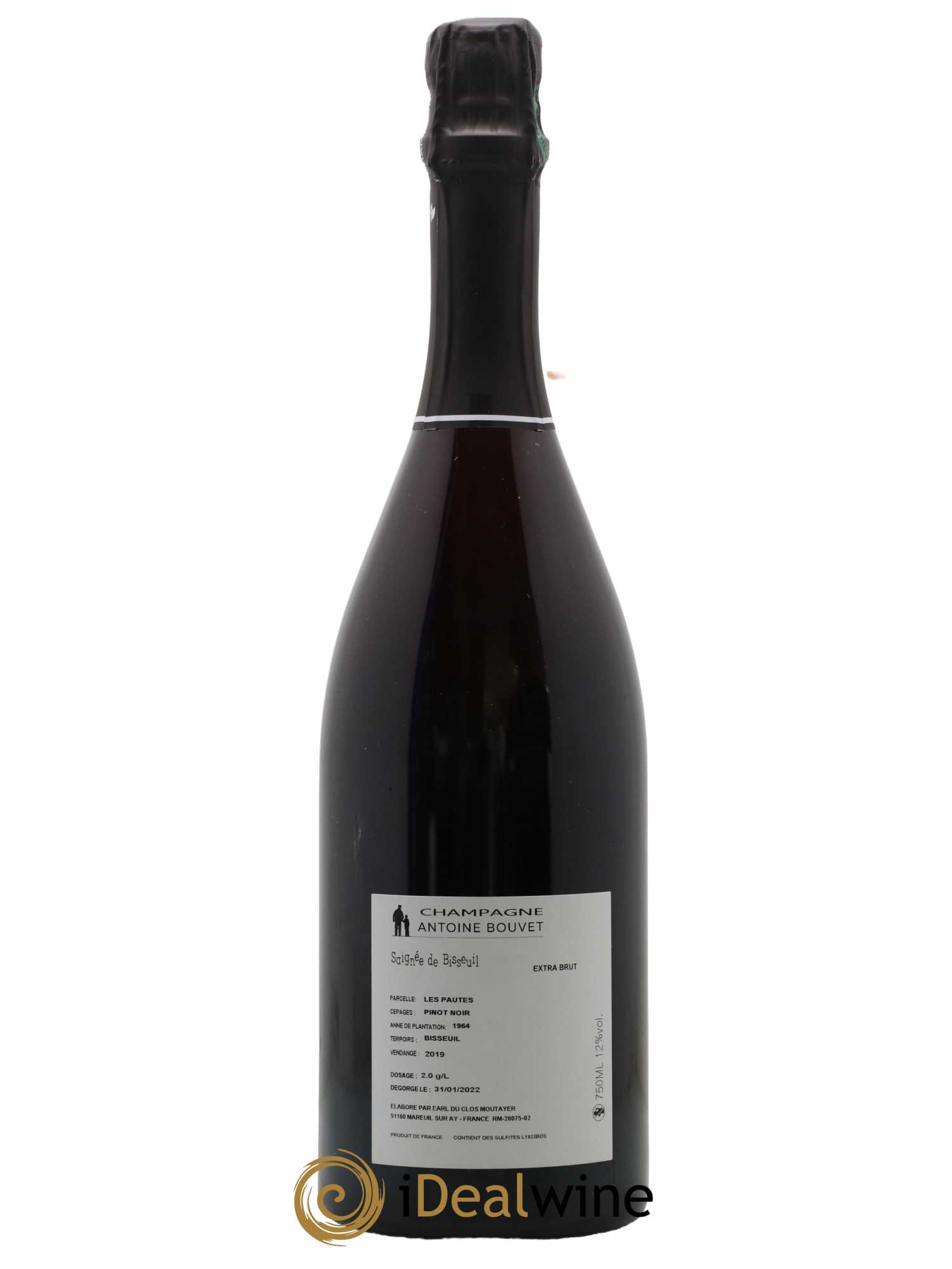 Saignée de Bisseuil les Pautes Extra-Brut Antoine Bouvet 2019 - Lot de 1 bouteille - 1