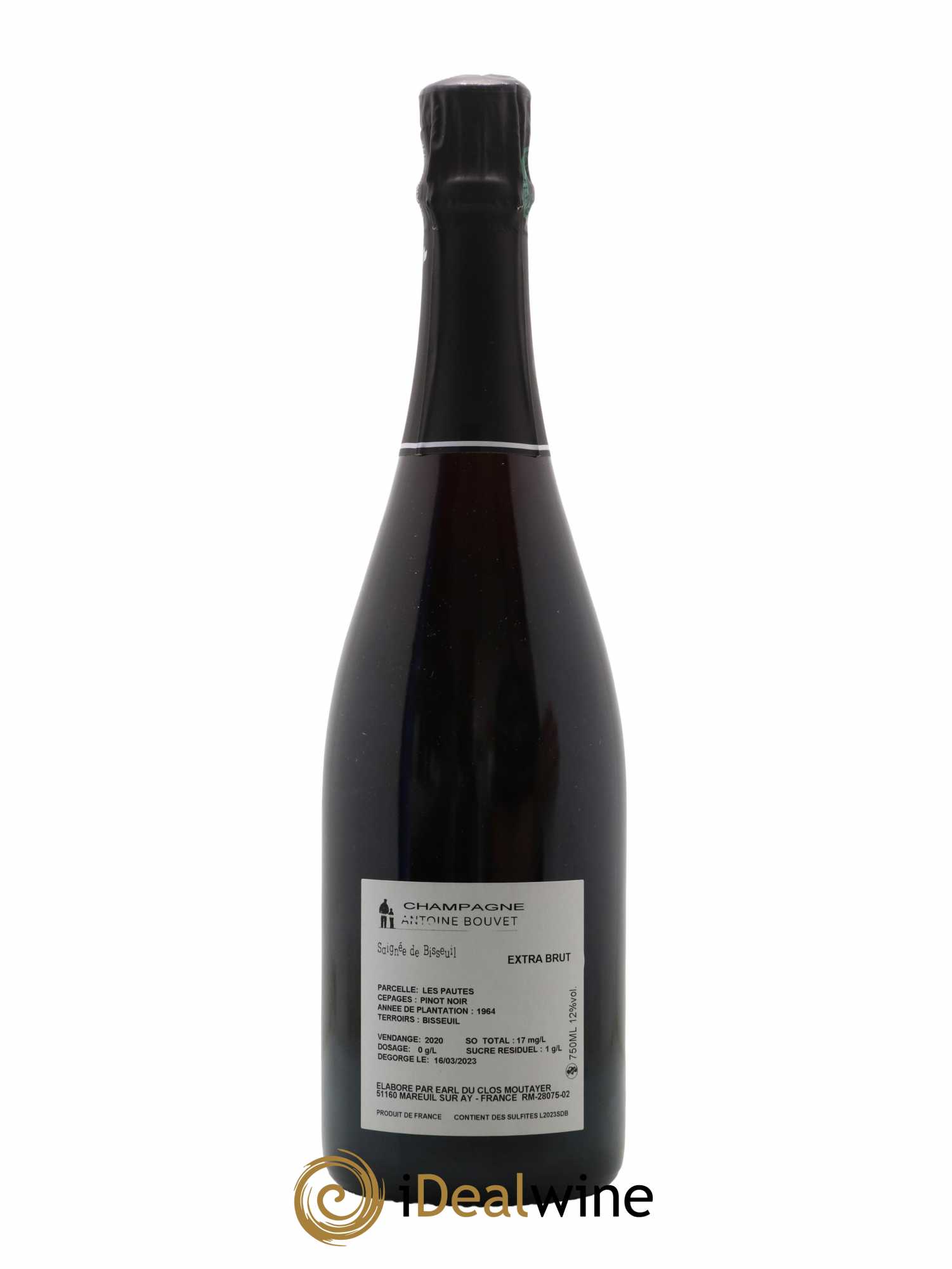 Saignée de Bisseuil les Pautes Extra-Brut Antoine Bouvet 2020 - Lot de 1 bouteille - 1