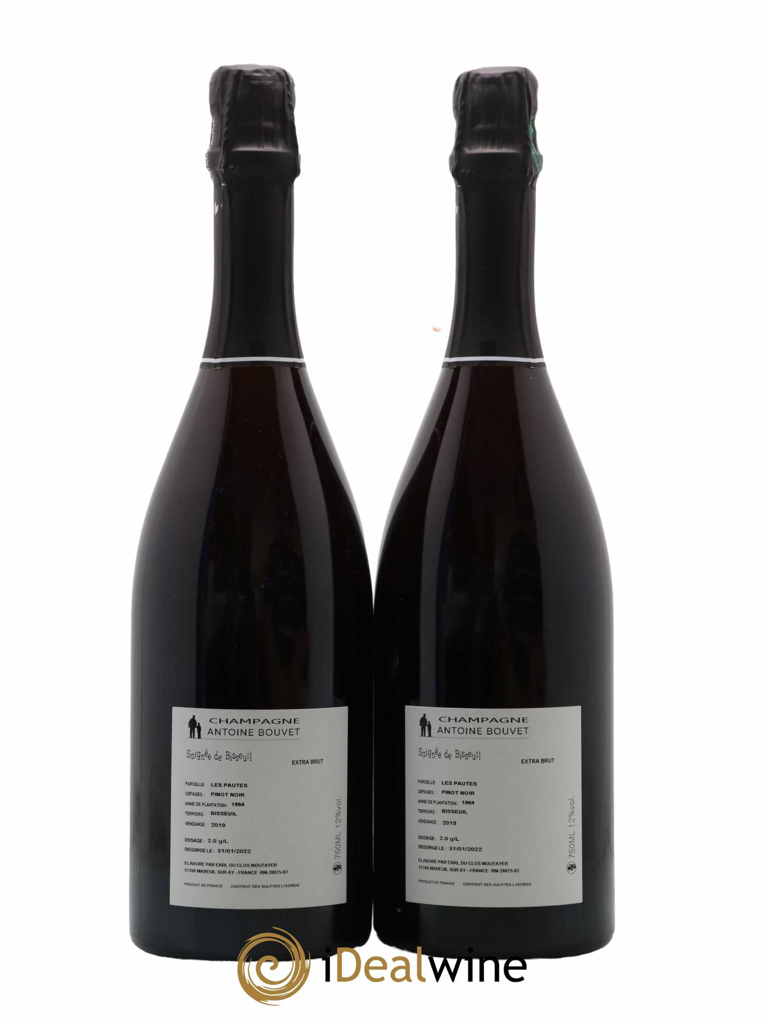 Saignée de Bisseuil les Pautes Extra-Brut Antoine Bouvet 2019 - Lot de 2 bouteilles - 1