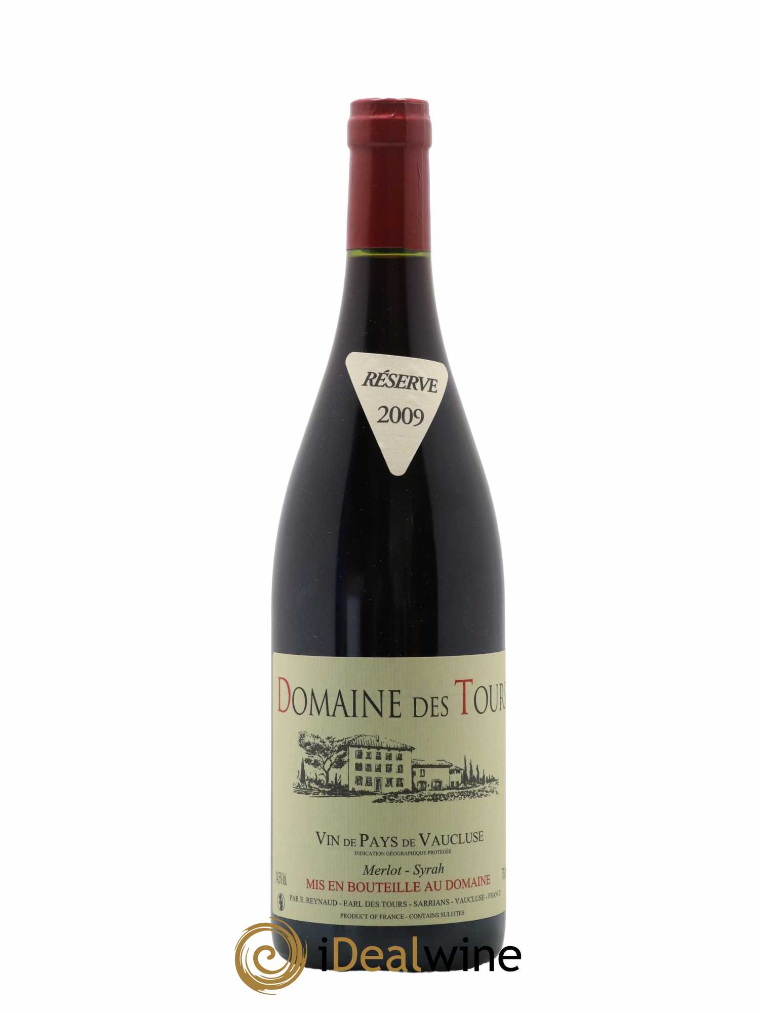 Vaucluse Domaine des Tours Merlot-Syrah Emmanuel Reynaud 2009 - Lot de 1 bouteille - 0