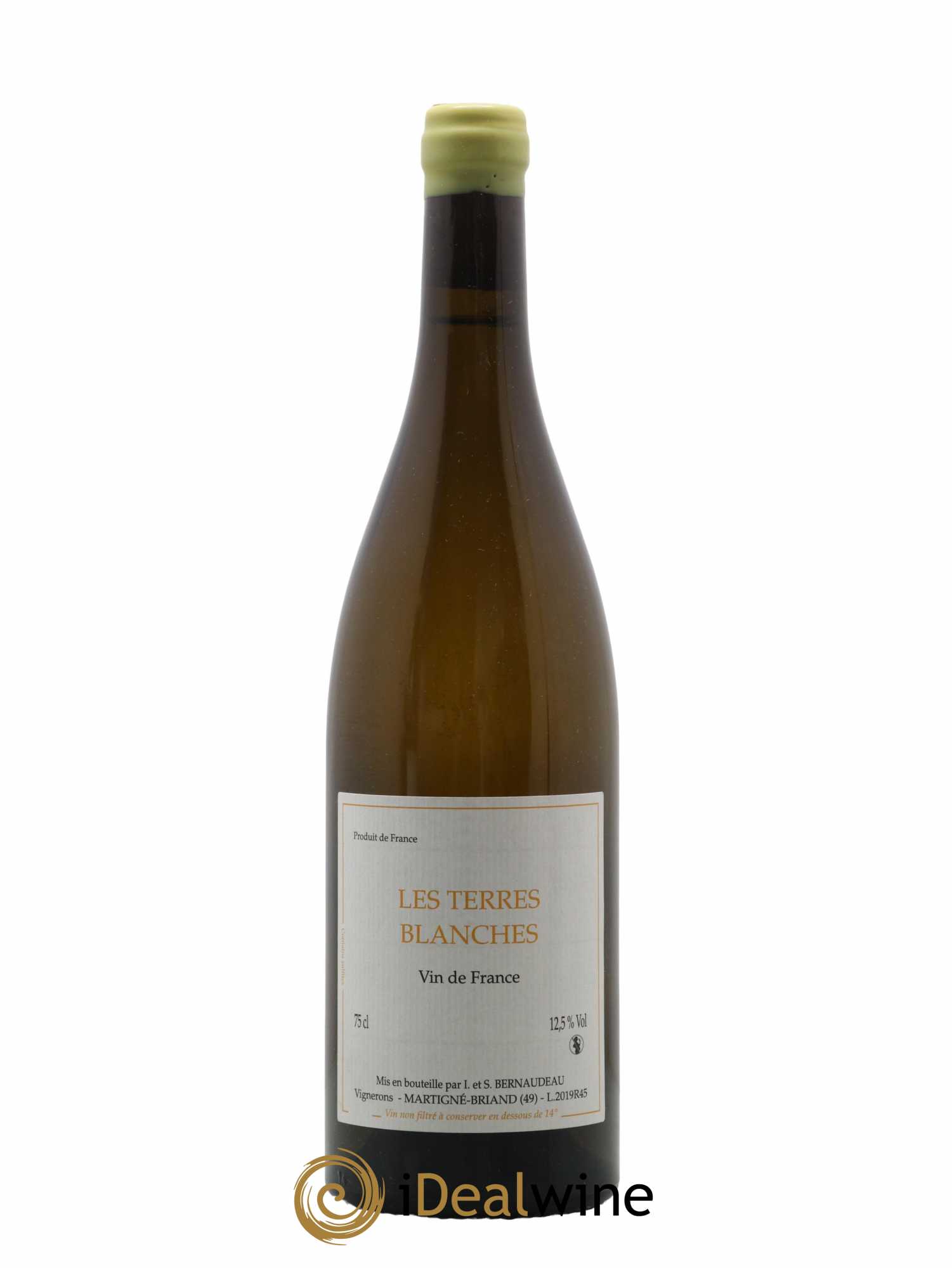 Vin de France Les Terres Blanches Stéphane Bernaudeau 2019 - Lot de 1 bouteille - 0