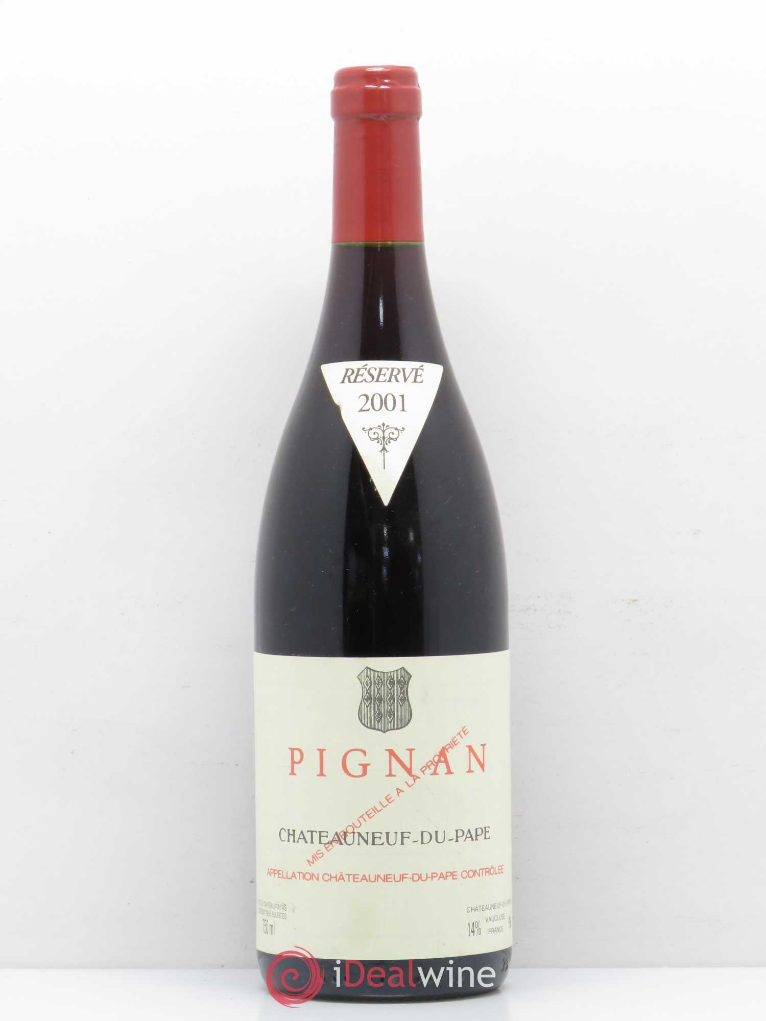 Châteauneuf-du-Pape Domaine de Pignan 2001 - Lot de 1 bouteille - 0