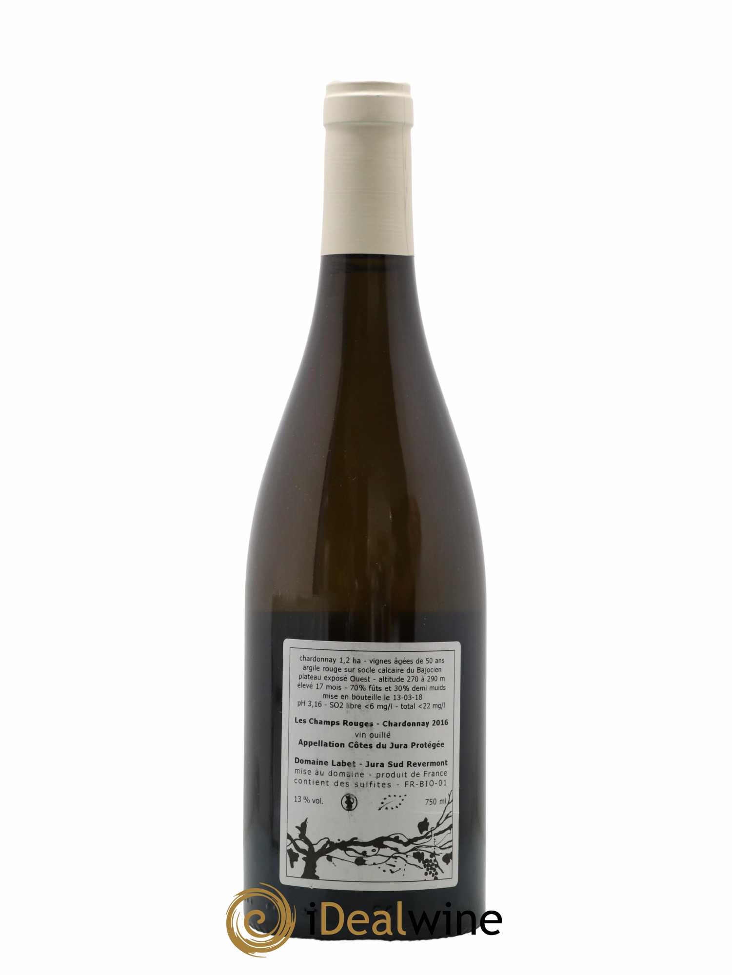 Côtes du Jura Chardonnay Les Champs Rouges Romain - Julien - Charline Labet 2016 - Posten von 1 Flasche - 1