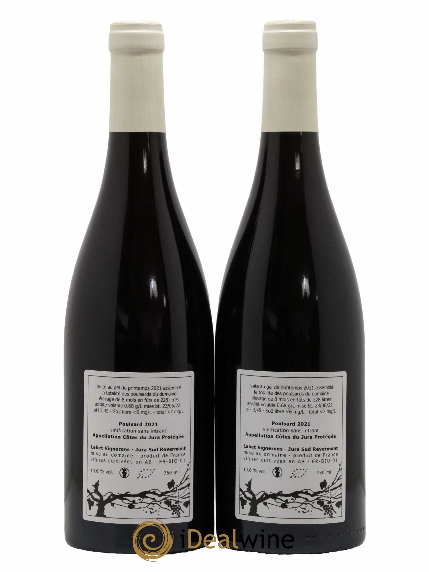 Côtes du Jura Poulsard Labet 2021 - Lot de 2 bouteilles - 1