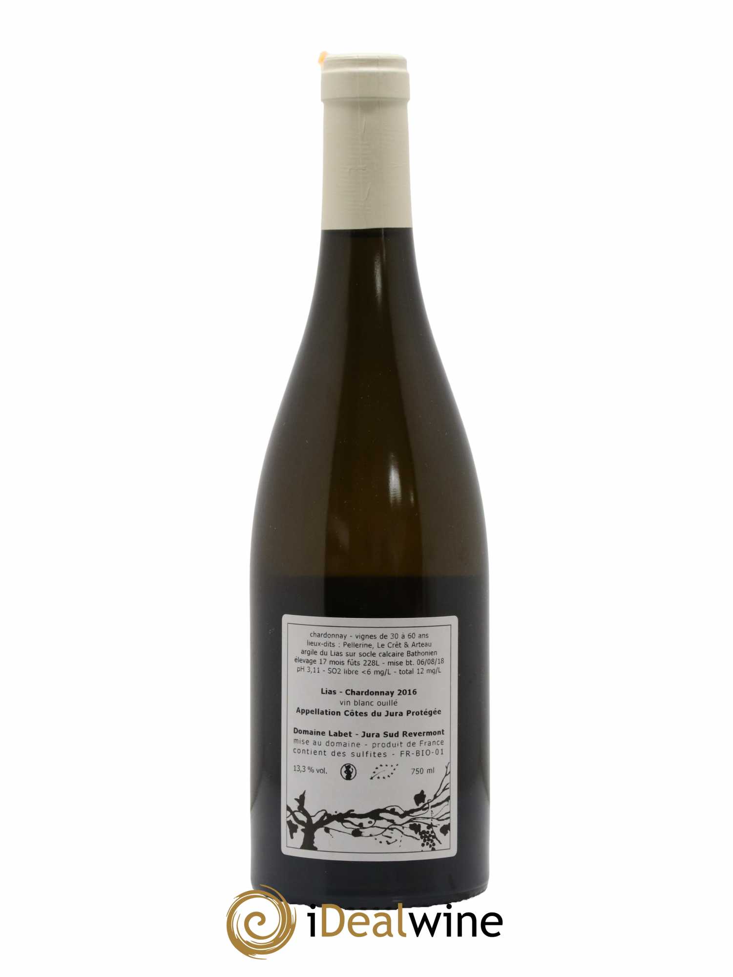 Côtes du Jura Chardonnay Lias Romain - Julien - Charline Labet 2016 - Lot de 1 bouteille - 1