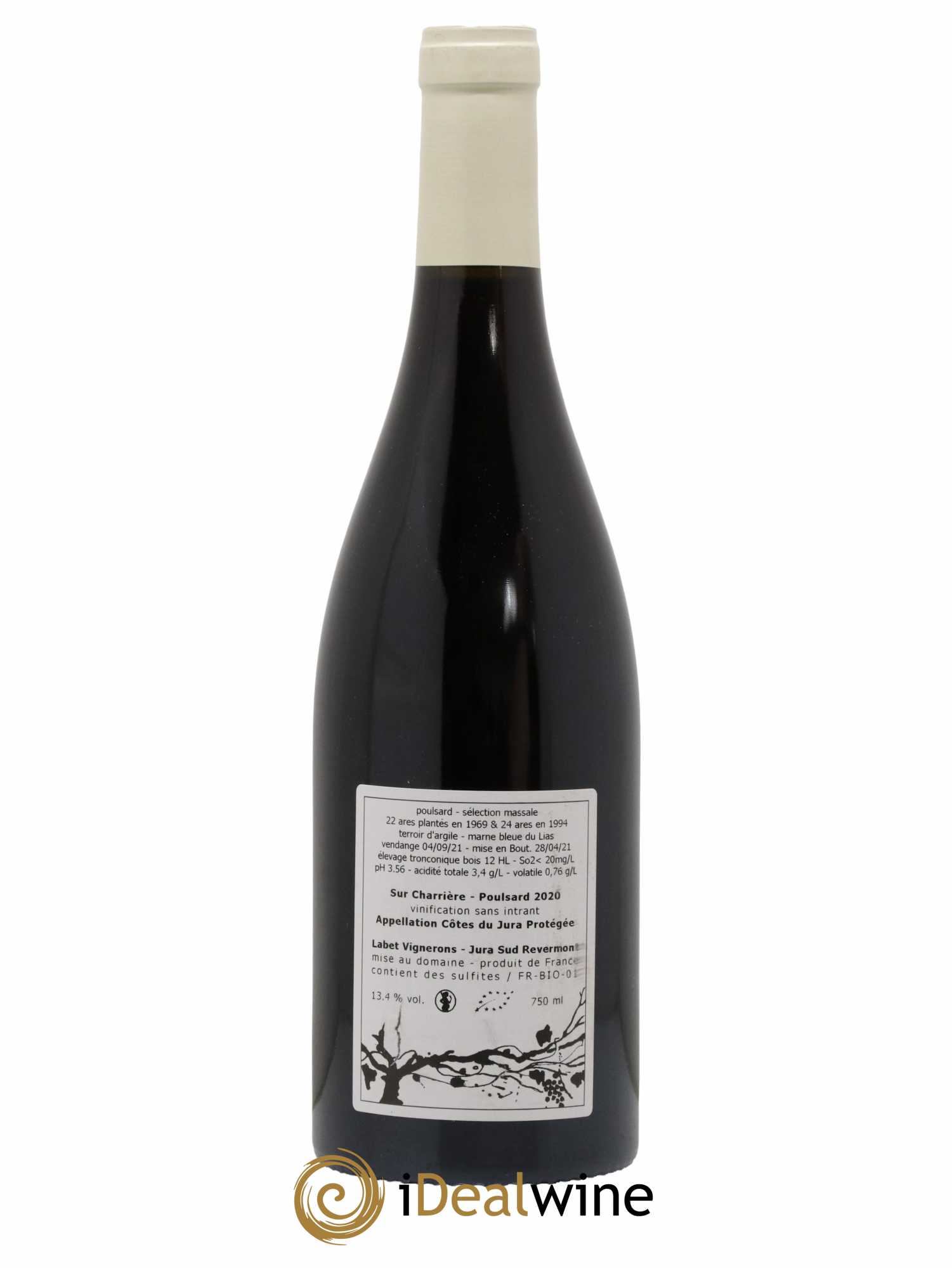 Côtes du Jura Poulsard Sur Charrière Romain - Julien - Charline Labet 2020 - Lot de 1 bouteille - 1