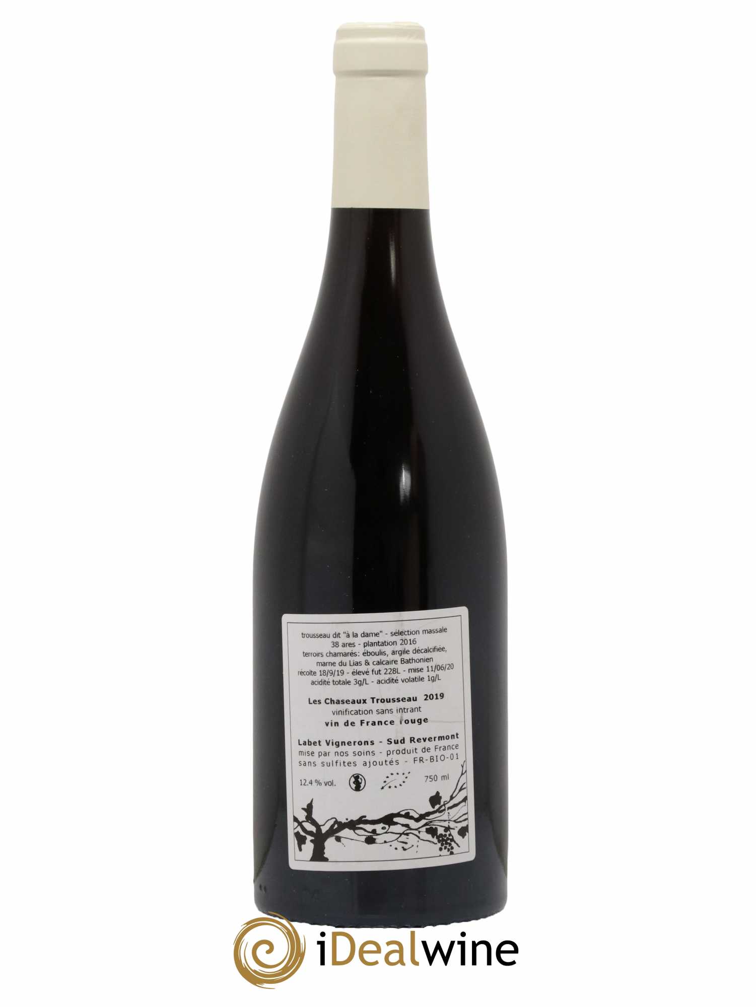 Côtes du Jura Trousseau Les Chaseaux Romain - Julien - Charline Labet 2019 - Lot de 1 bouteille - 1