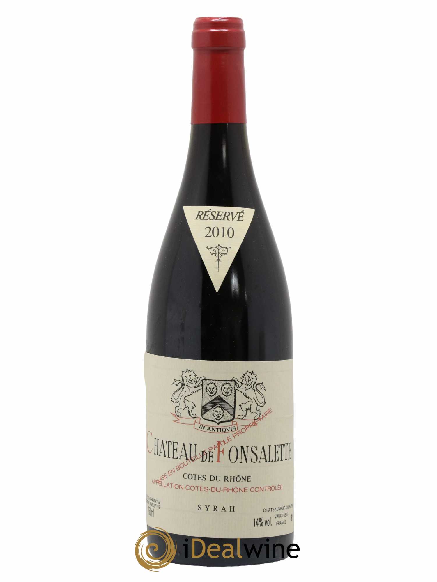 Côtes-du-Rhône Cuvée Syrah Château de Fonsalette 2010 - Lot de 1 bouteille - 0