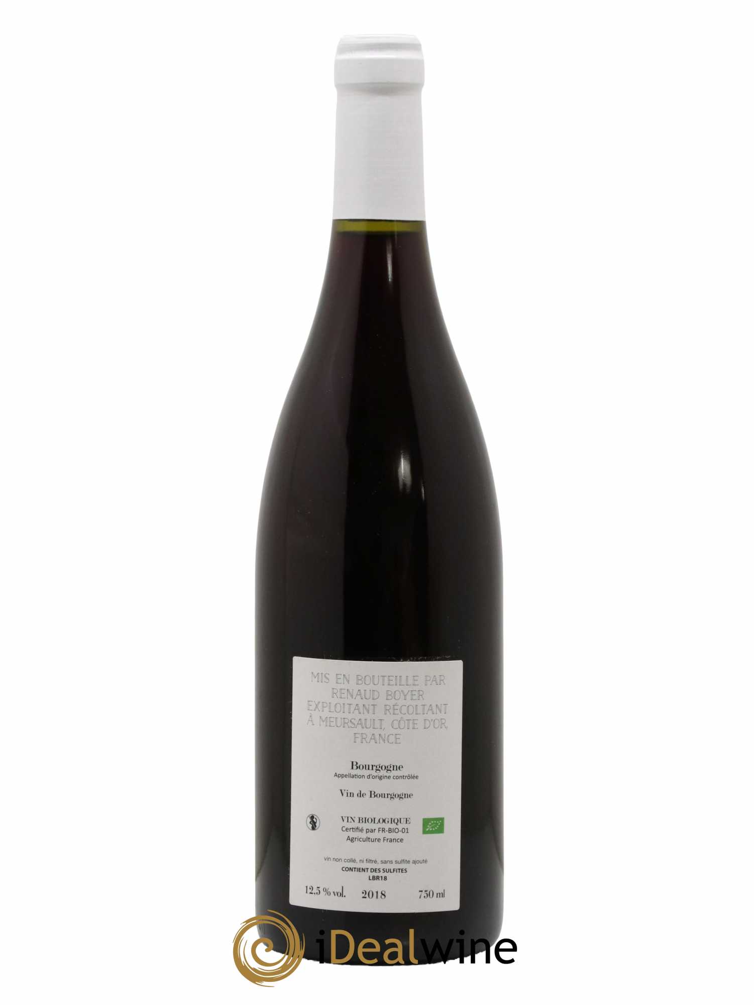 Bourgogne Les Riaux Renaud Boyer 2018 - Lot de 1 bouteille - 1