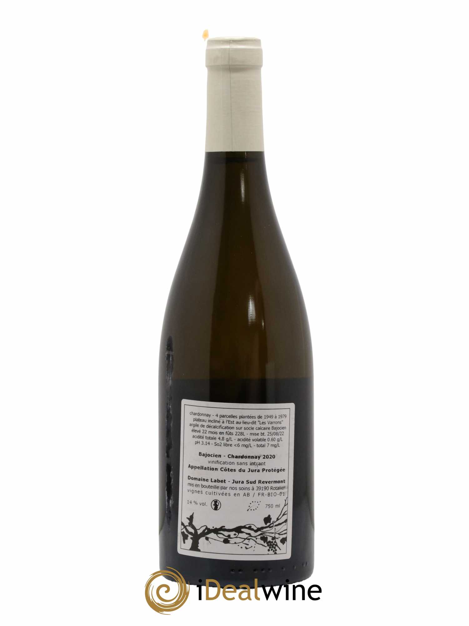 Côtes du Jura Chardonnay Bajocien Romain - Julien - Charline Labet 2020 - Lot de 1 bouteille - 1