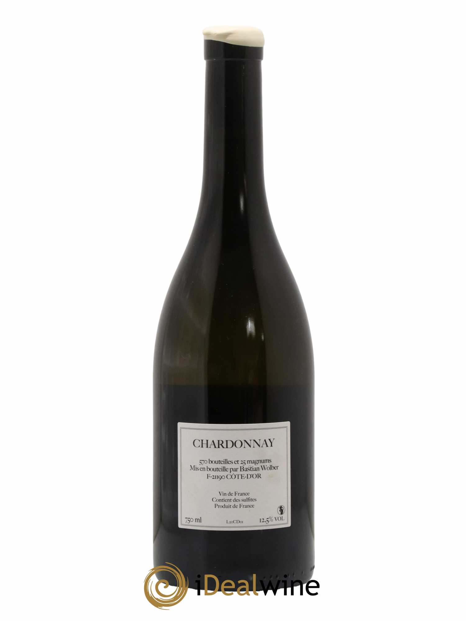 Vin de France Laisse Tomber Chardonnay Bastian Wolber 2020 - Lot de 1 bouteille - 1