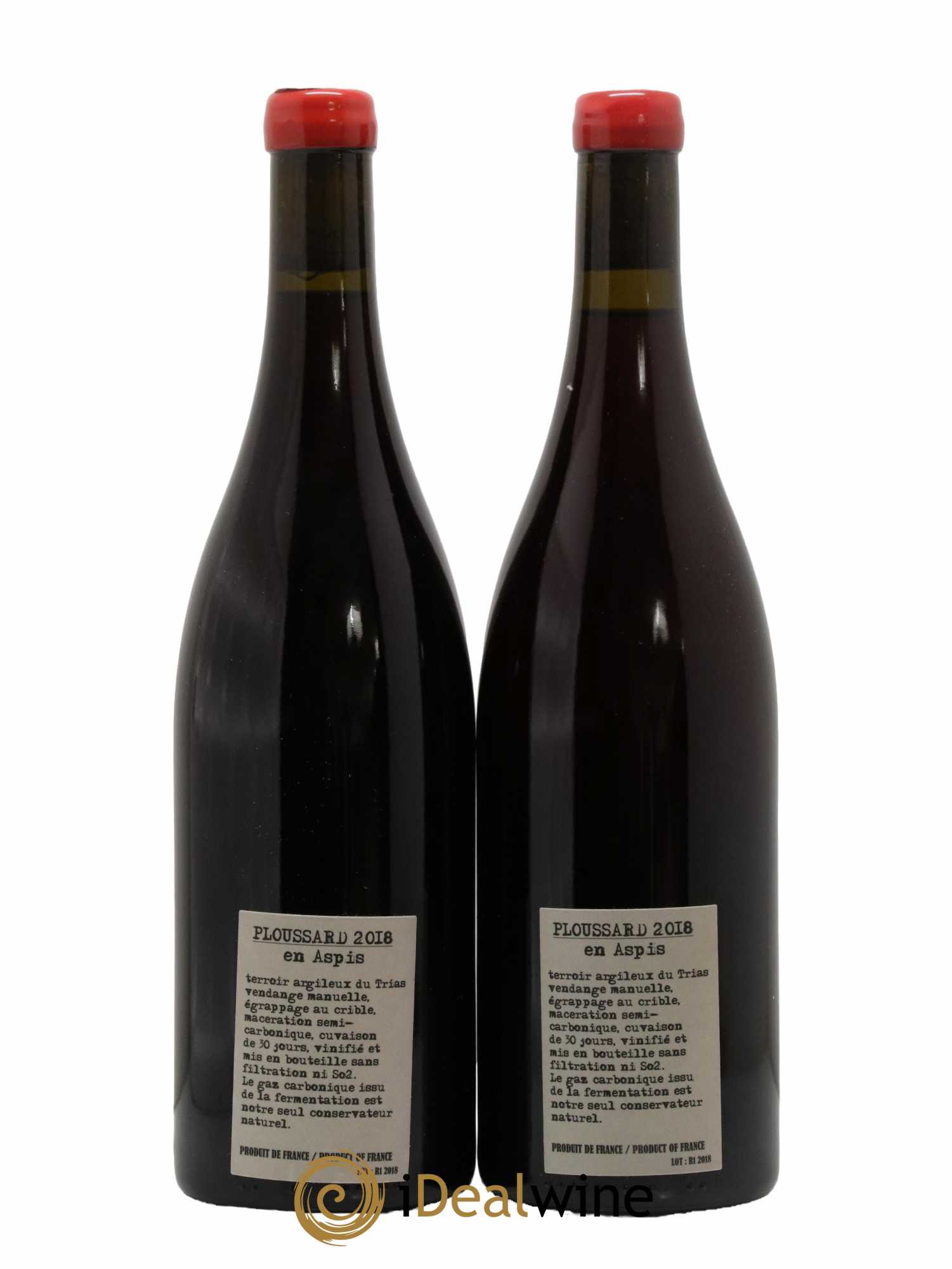 Arbois-Pupillin Ploussard En Aspis Adeline Houillon & Renaud Bruyère 2018 - Lot de 2 bouteilles - 1