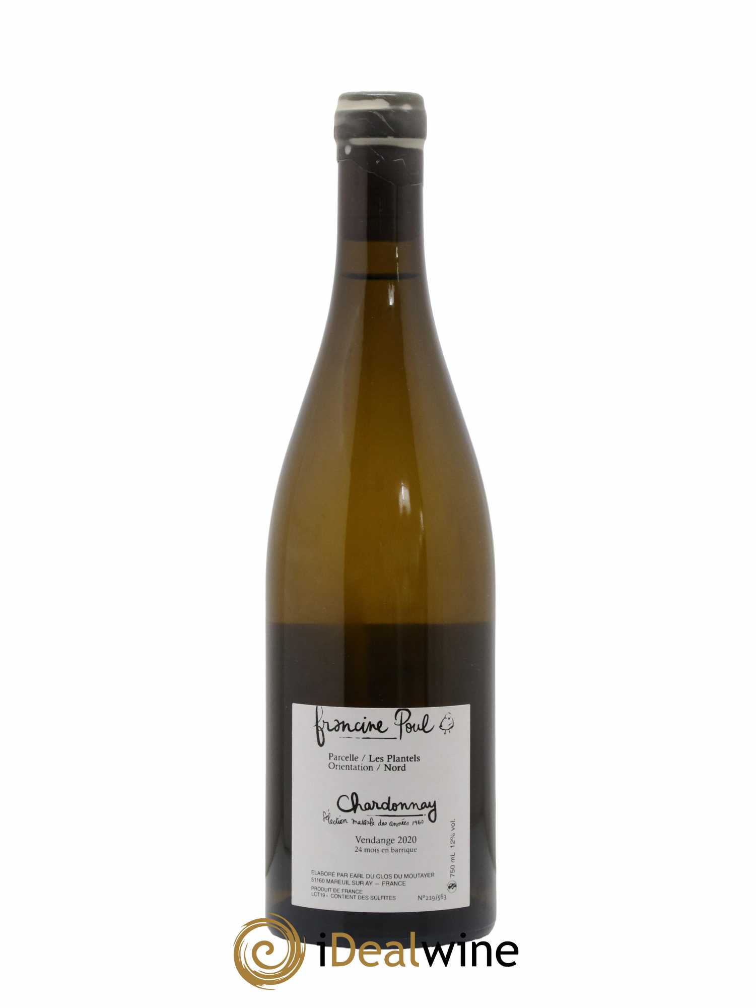 Coteaux Champenois Les Plantels Francine Poul 2020 - Lot de 1 bouteille - 1