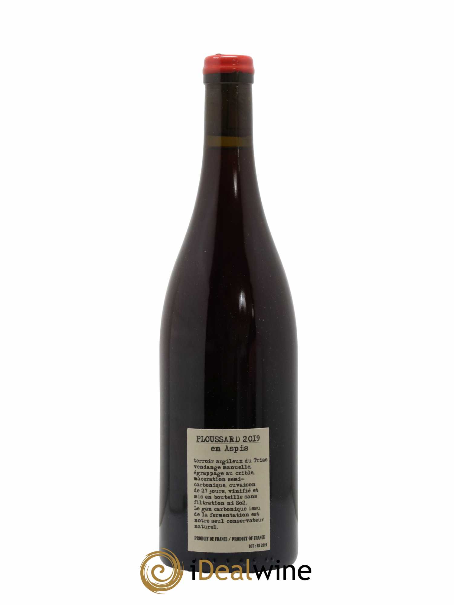 Arbois-Pupillin Ploussard En Aspis Adeline Houillon & Renaud Bruyère 2019 - Lot de 1 bouteille - 1