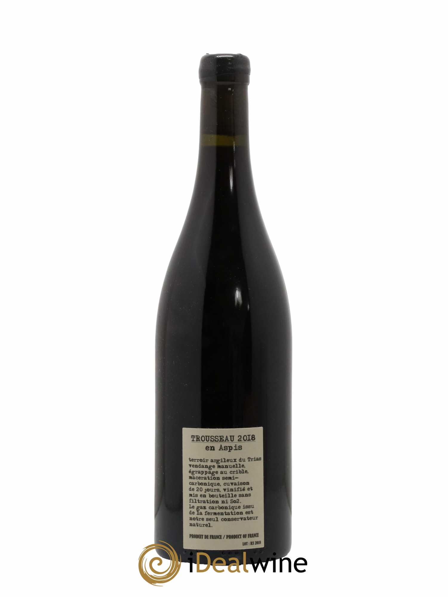 Arbois-Pupillin Trousseau En Aspis  Adeline Houillon & Renaud Bruyère 2018 - Lotto di 1 bottiglia - 1