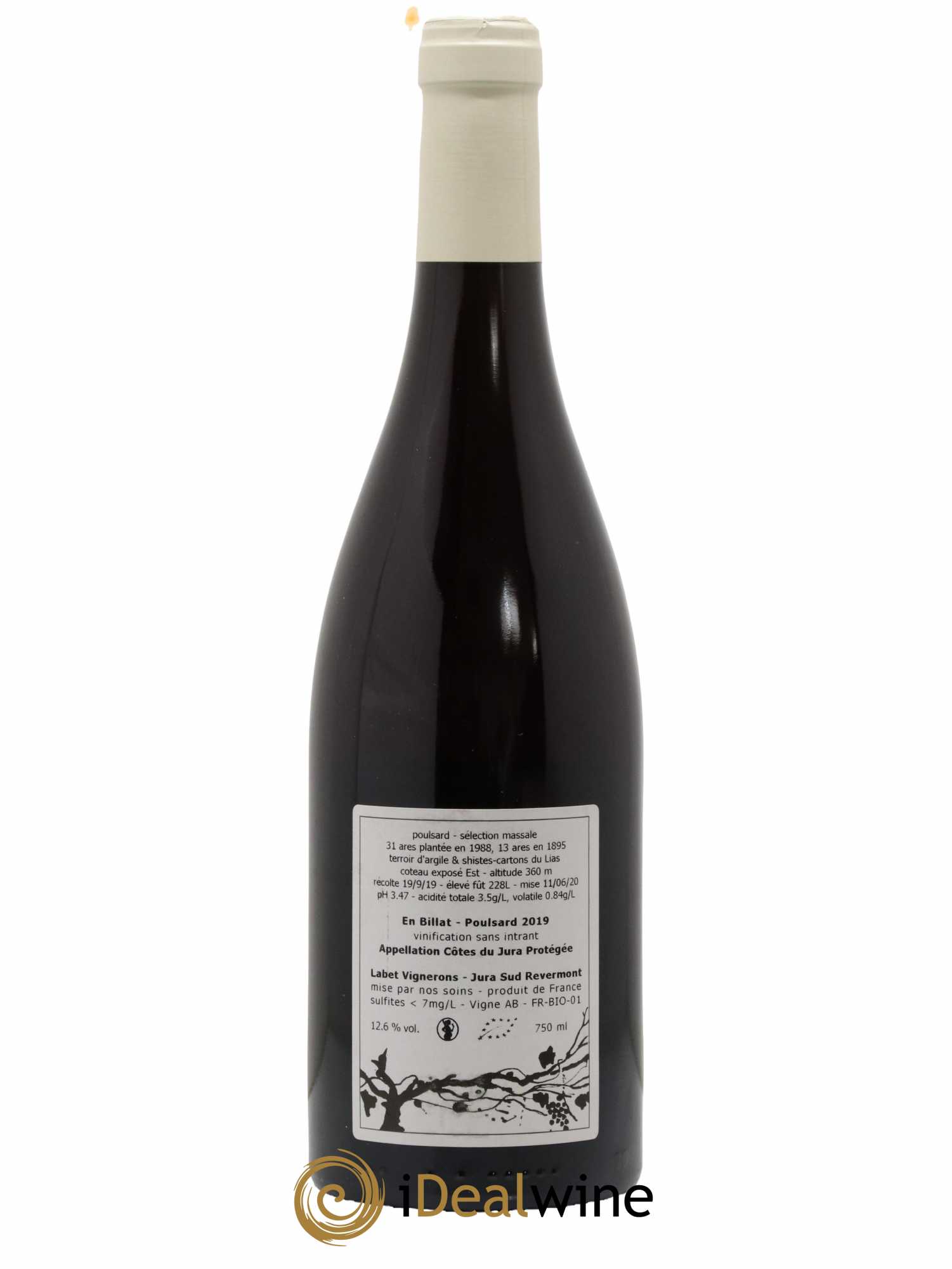 Côtes du Jura Poulsard En Billat Romain - Julien  - Charline Labet 2019 - Lot de 1 bouteille - 1