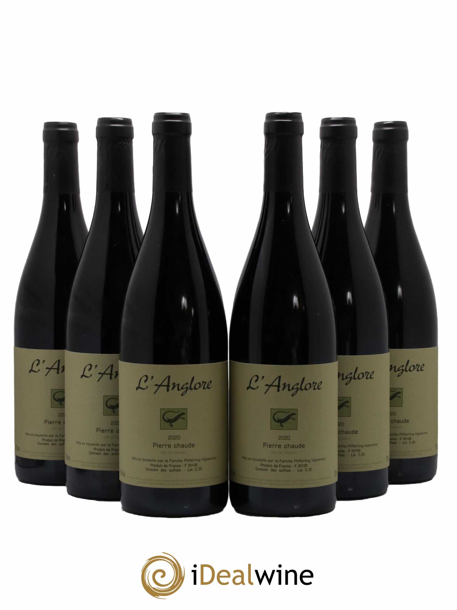 Vin de France Pierre chaude L'Anglore 2020 - Lot de 6 bouteilles - 0