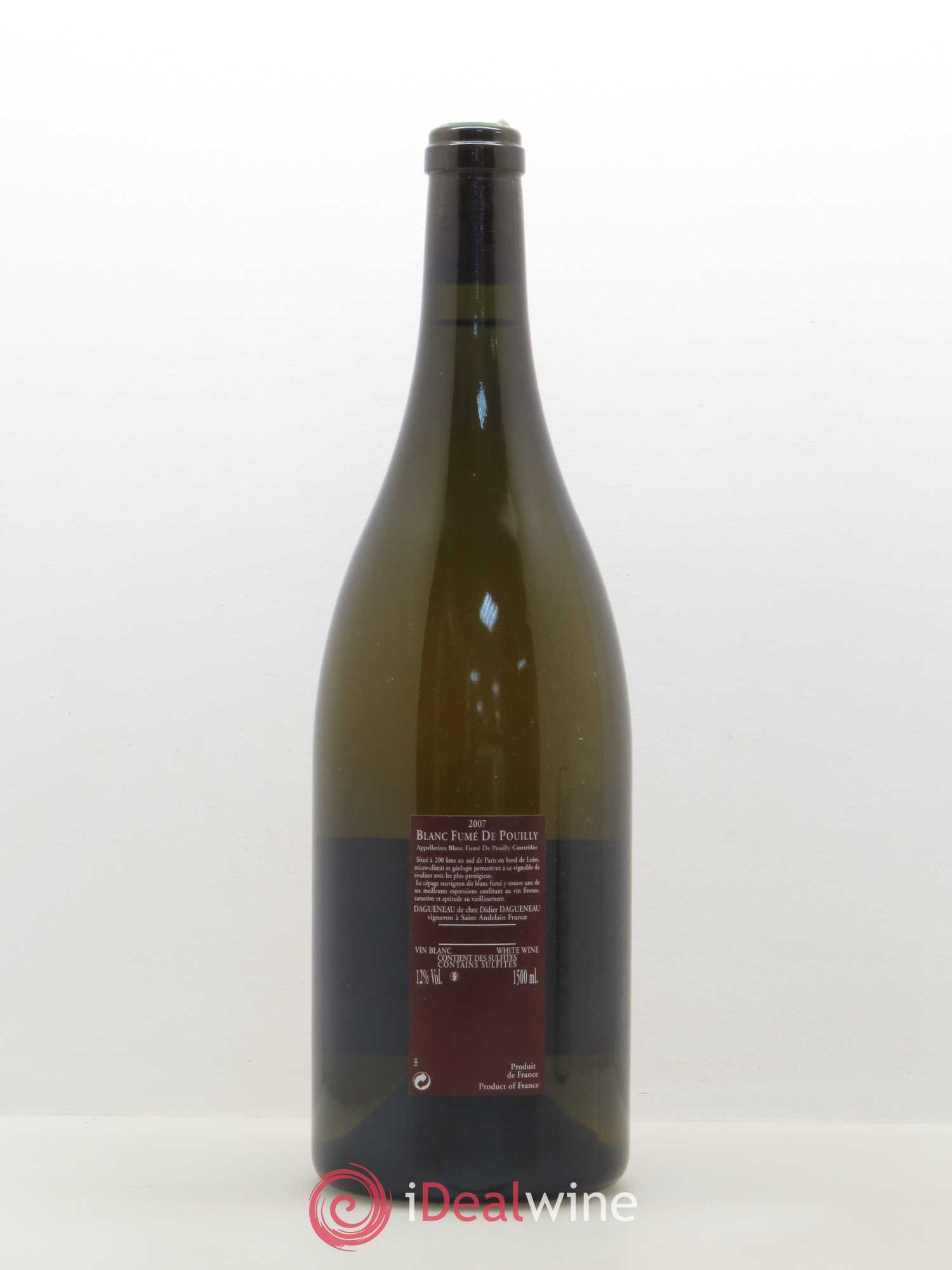 Vin de France (anciennement Pouilly-Fumé) Pur Sang Dagueneau (Domaine Didier - Louis-Benjamin) 2007 - Lot de 1 magnum - 1